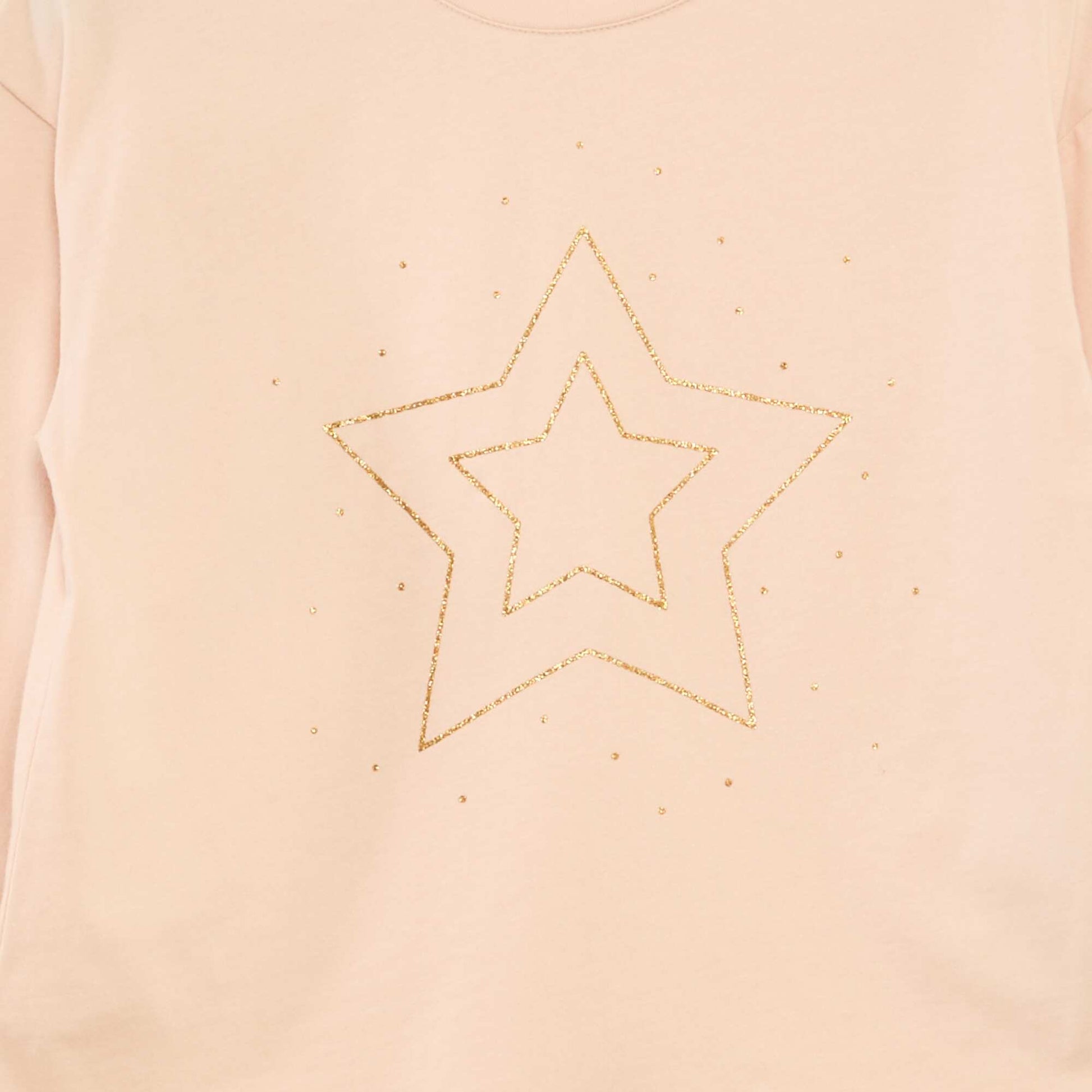 T-shirt imprimé manches longues ROSE