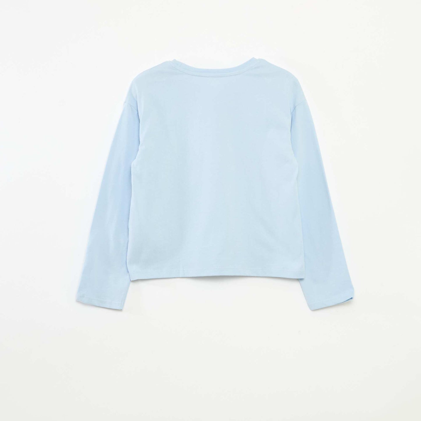 T-shirt imprimé manches longues BLEU