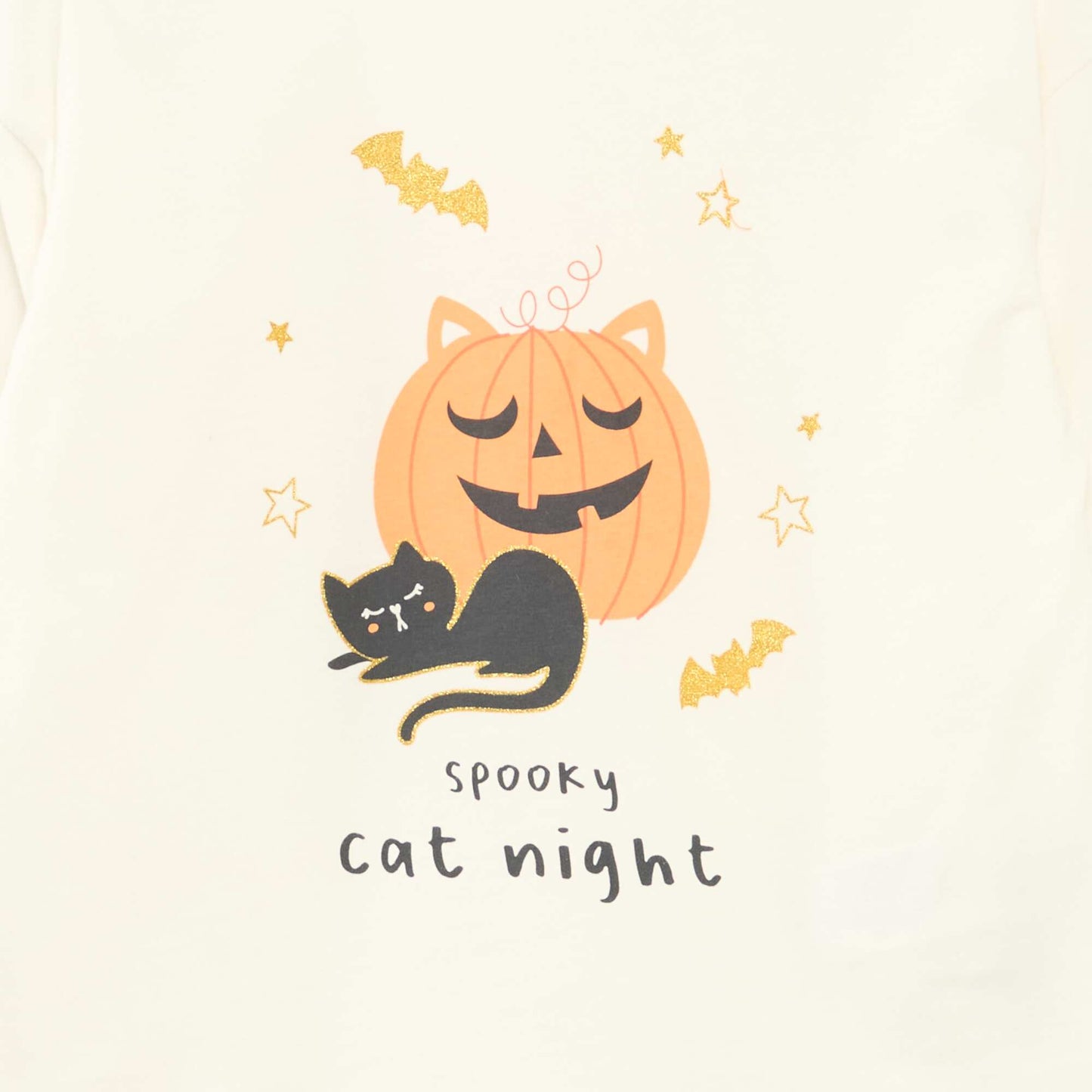 T-shirt imprimé manches longues BLANC