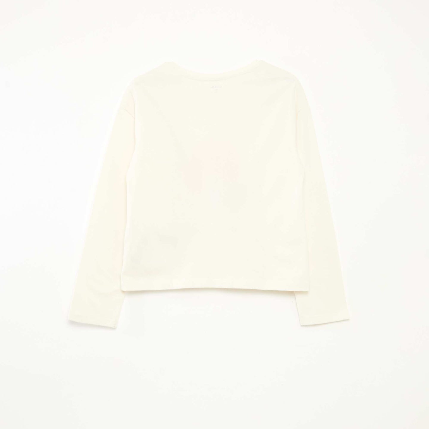 T-shirt imprimé manches longues BLANC