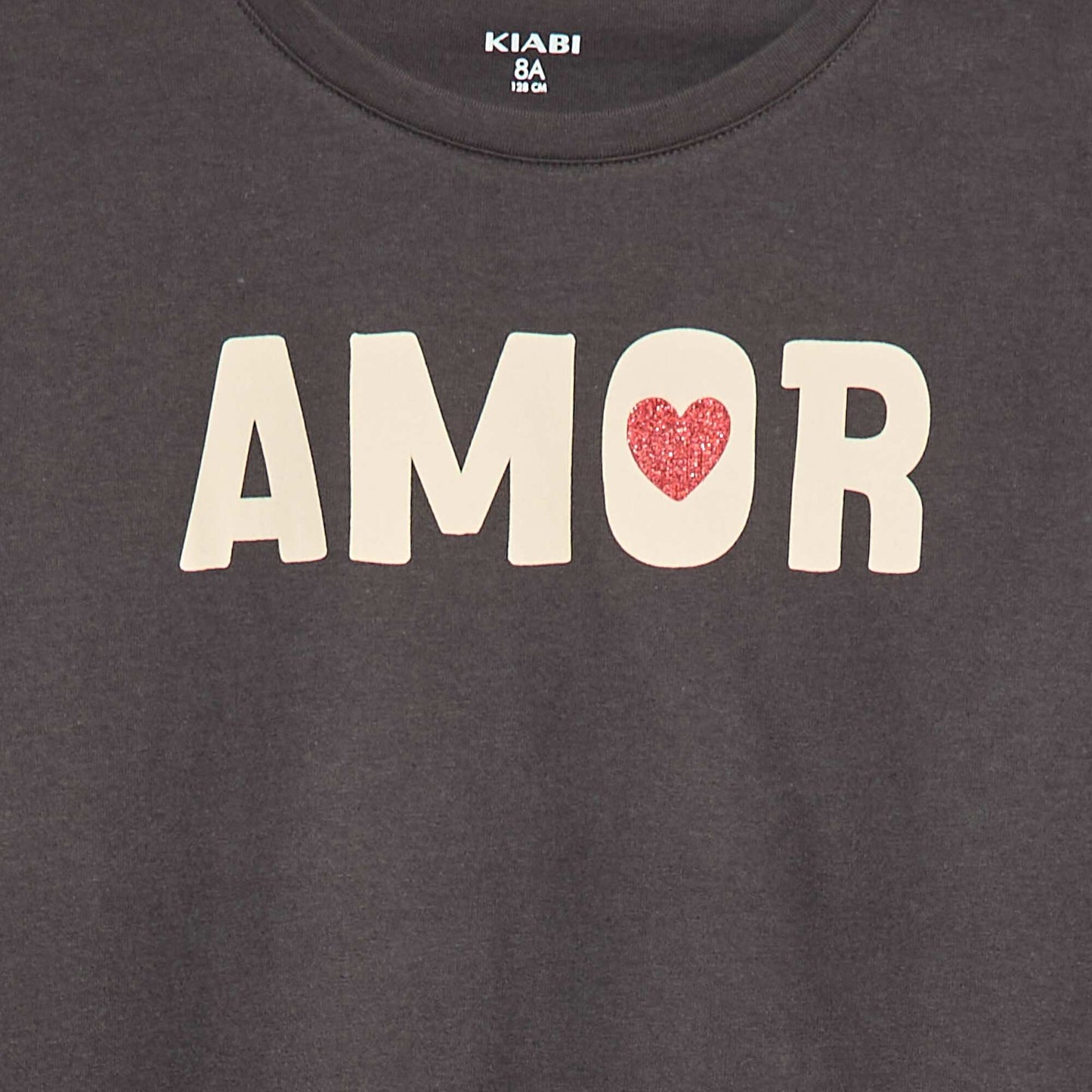 T-shirt imprimé manches longues GRIS