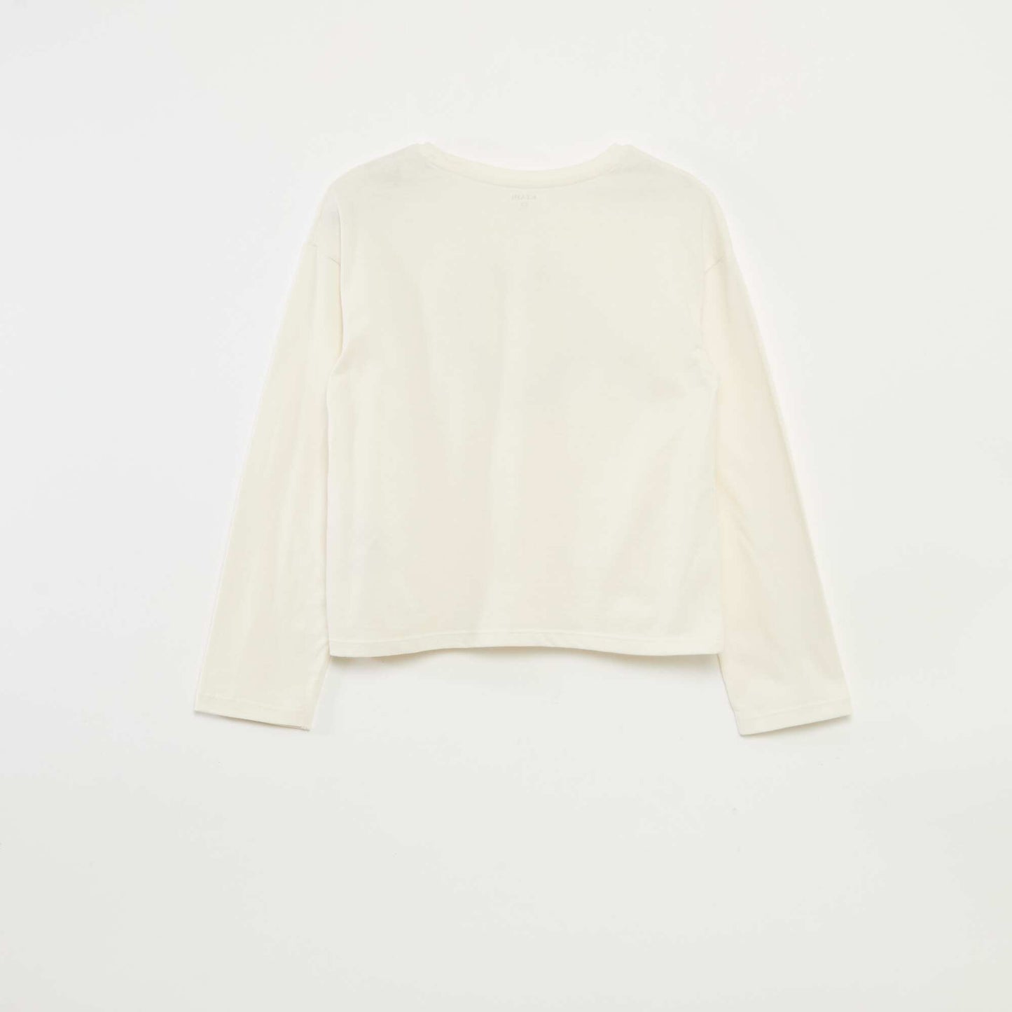 T-shirt imprimé manches longues BEIGE
