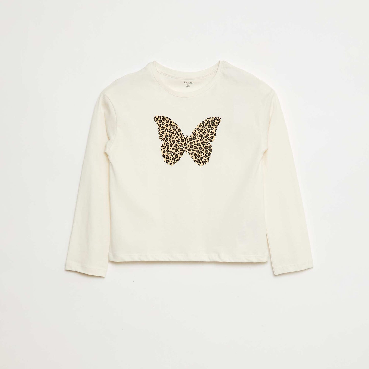 T-shirt imprimé manches longues BLANC
