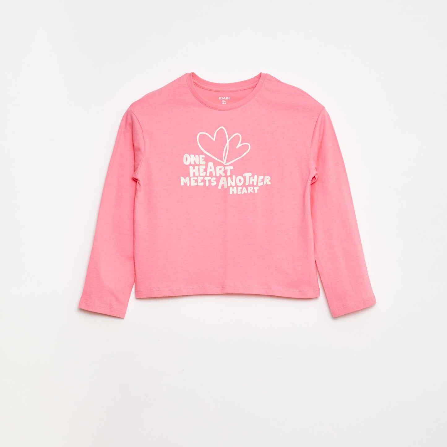 T-shirt imprimé manches longues ROSE