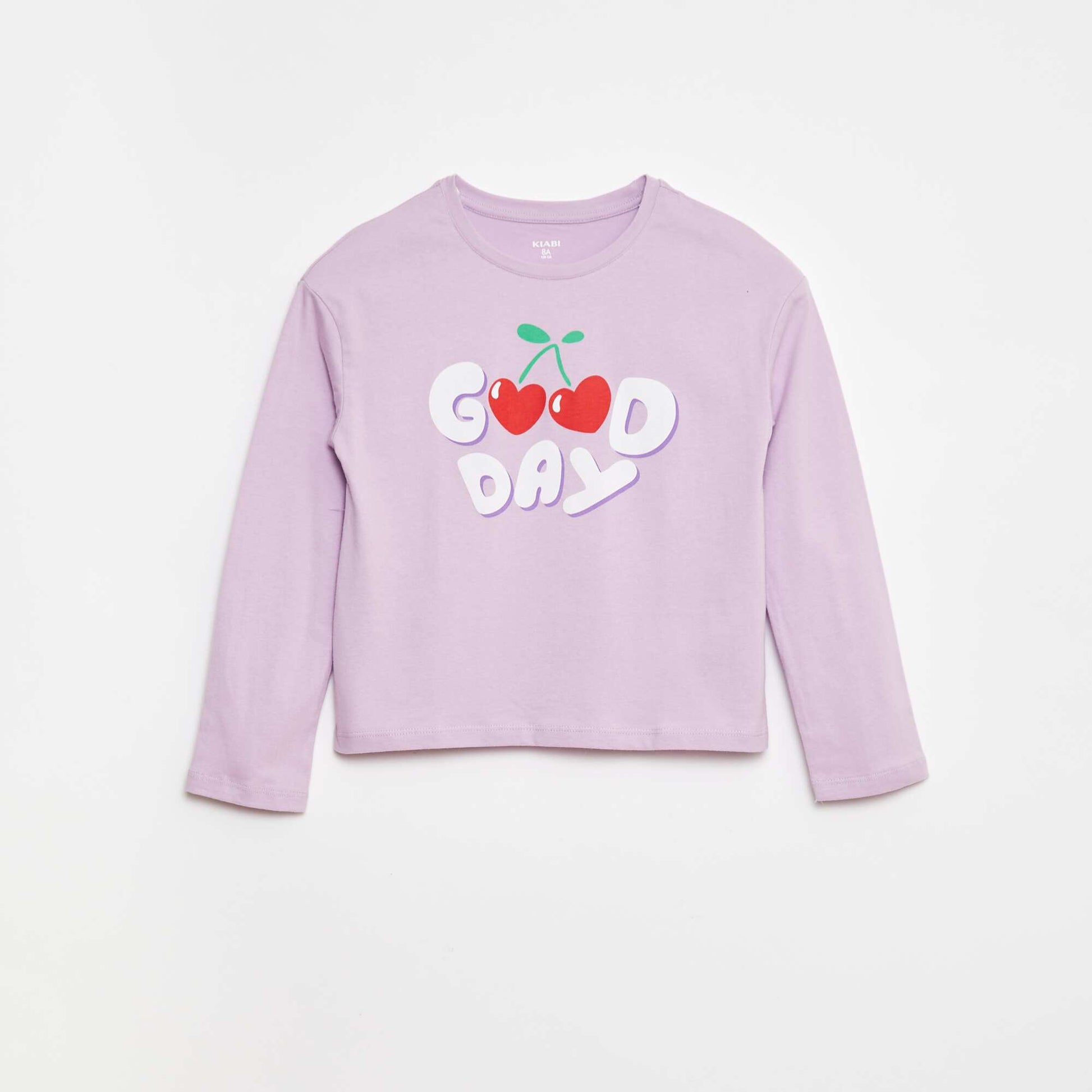 T-shirt imprimé manches longues VIOLET