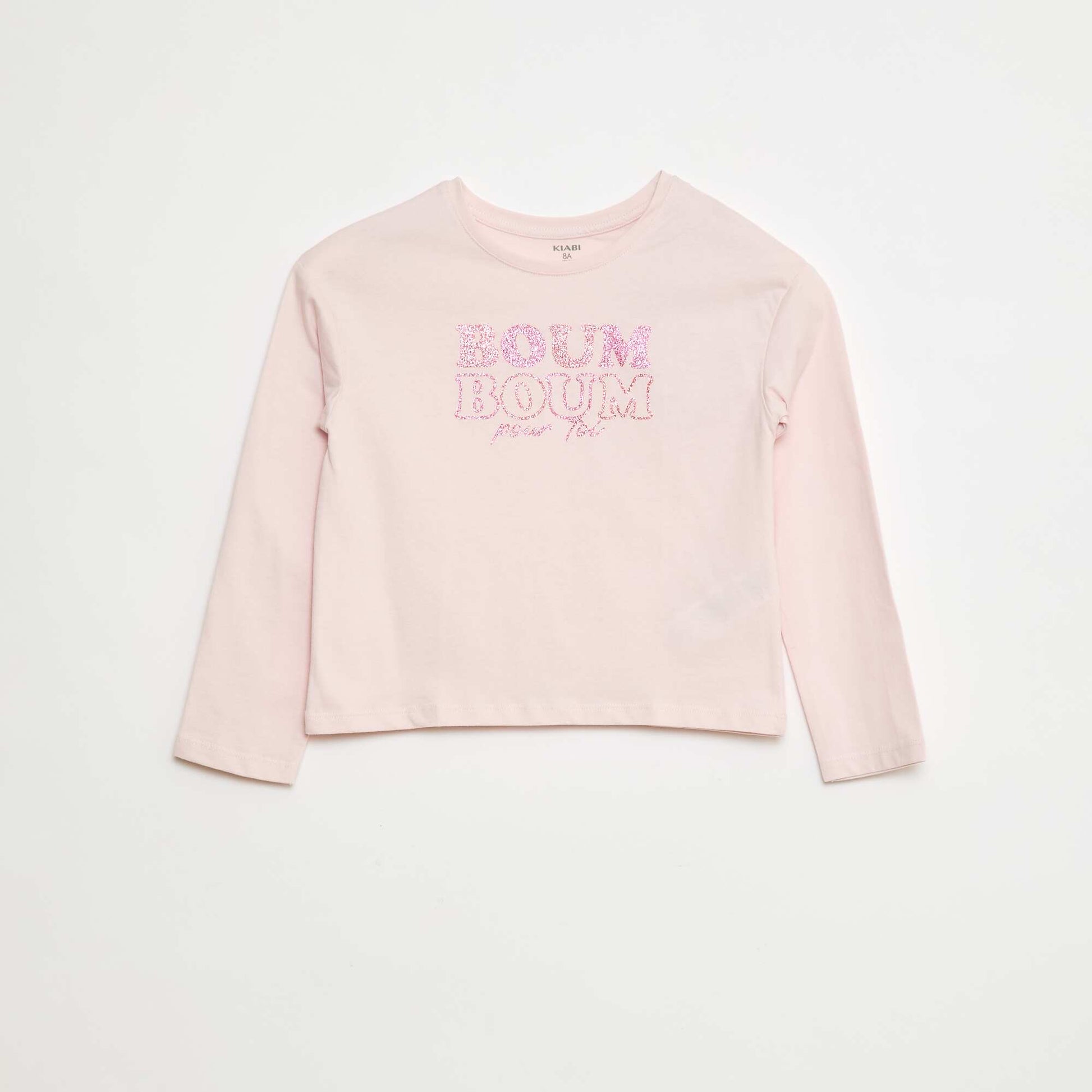 T-shirt imprimé manches longues ROSE