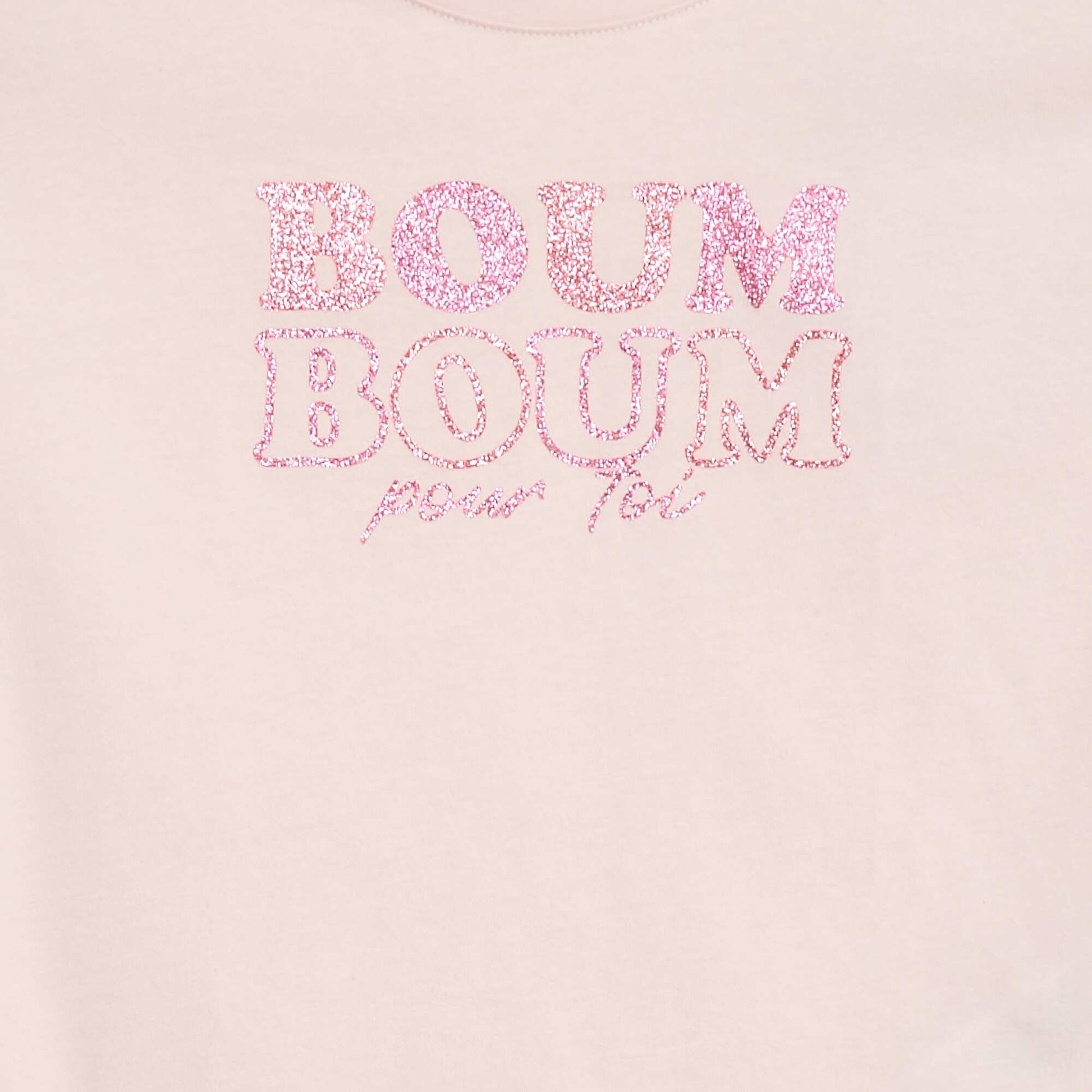 T-shirt imprimé manches longues ROSE