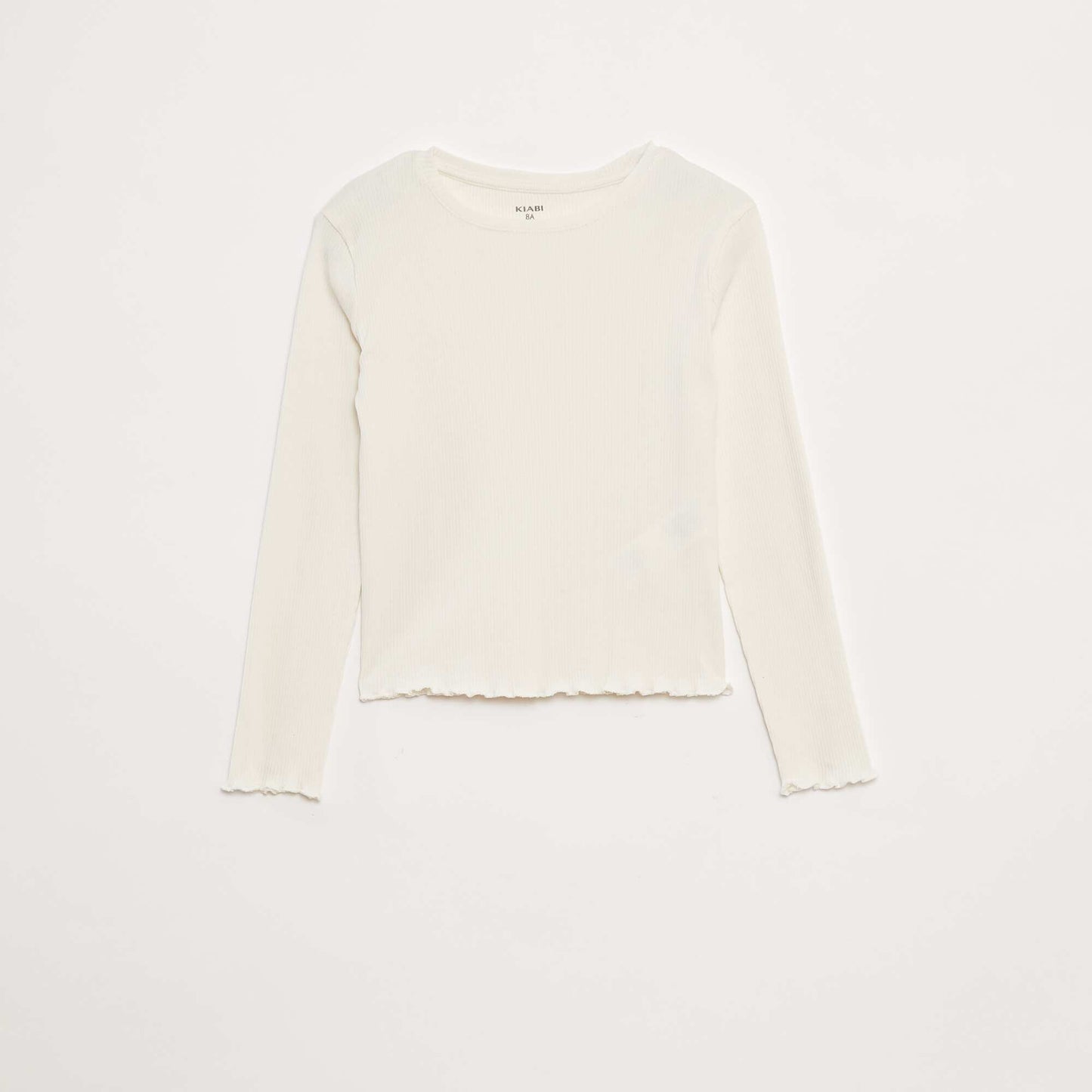 Tee-shirt en maille côtelée BLANC