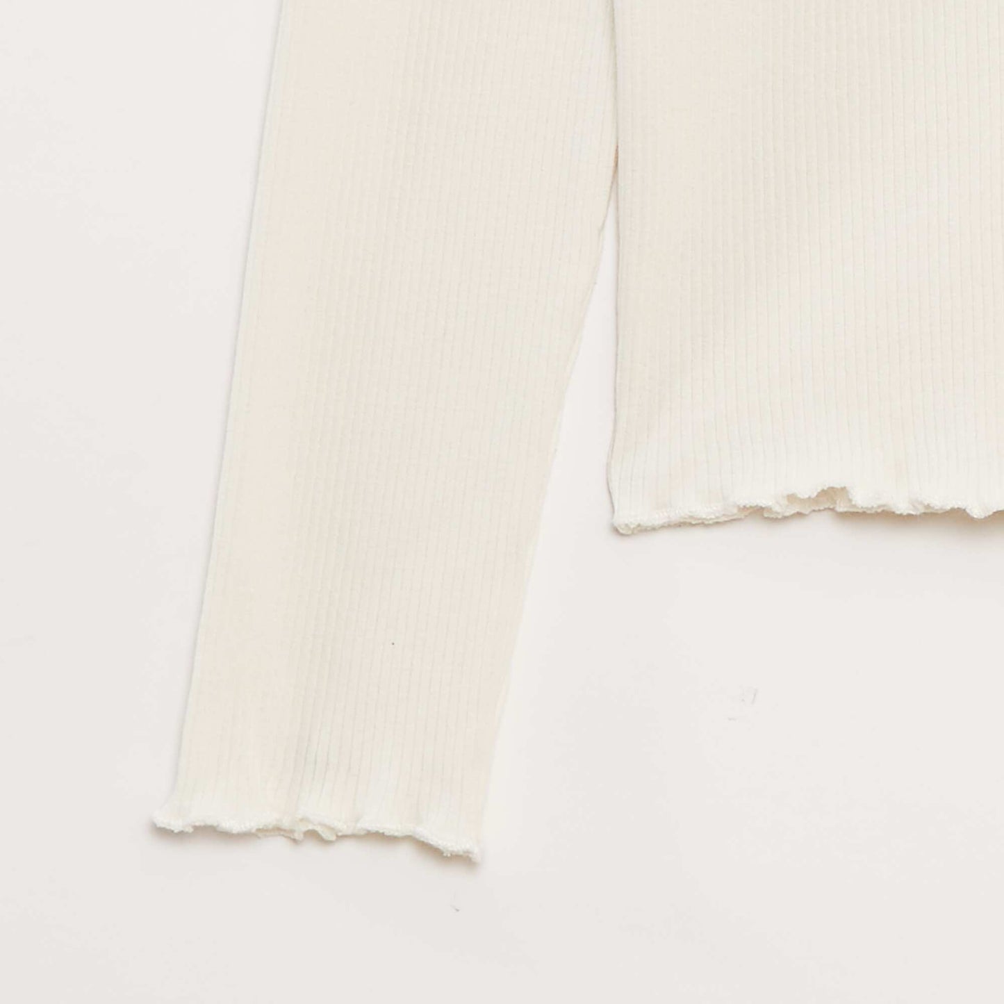 Tee-shirt en maille côtelée BLANC