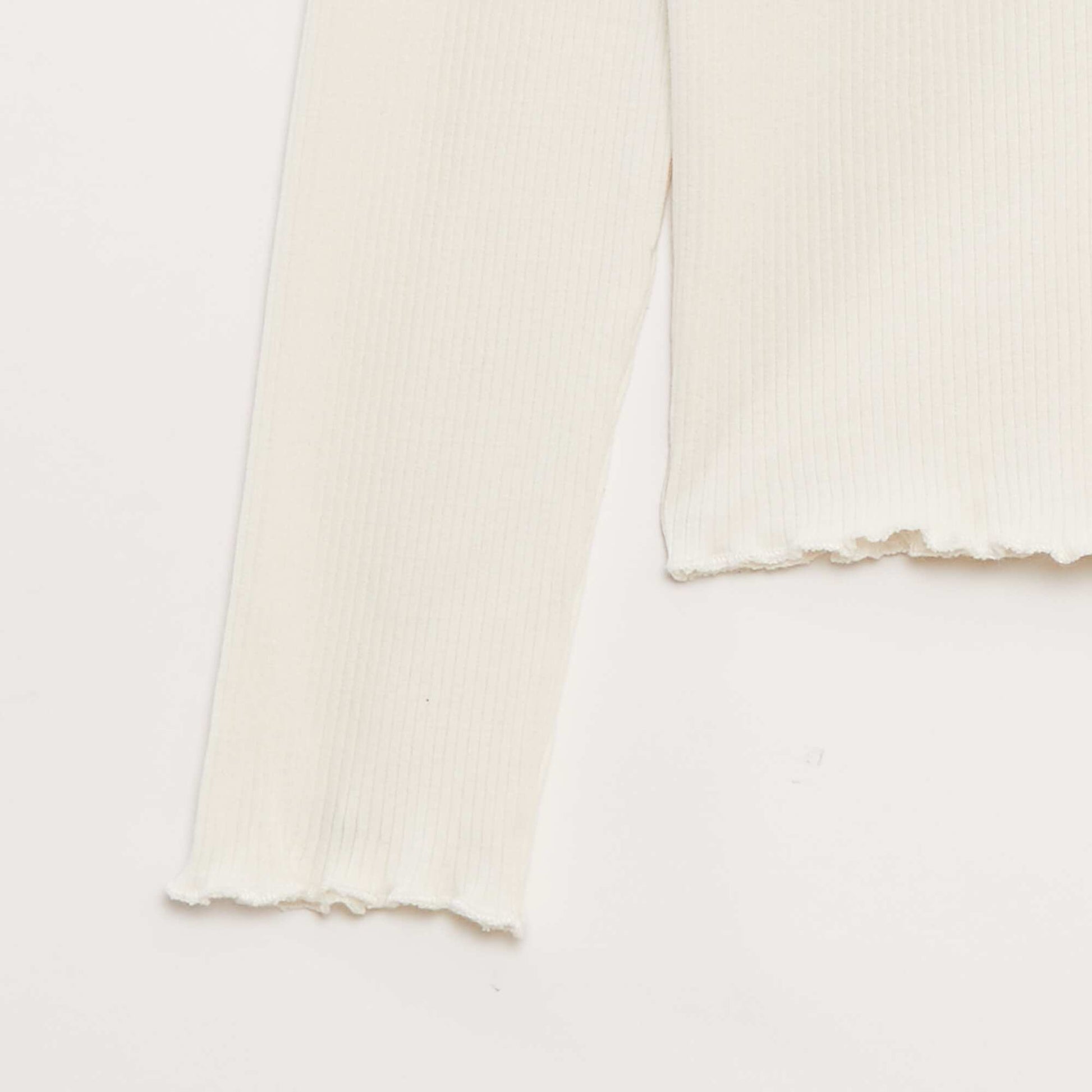 Tee-shirt en maille côtelée BLANC