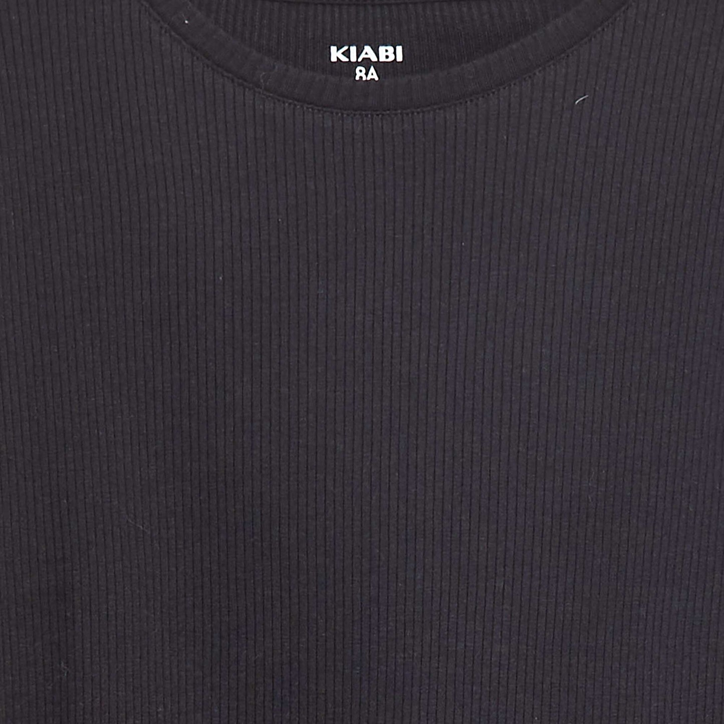 Tee-shirt en maille côtelée NOIR