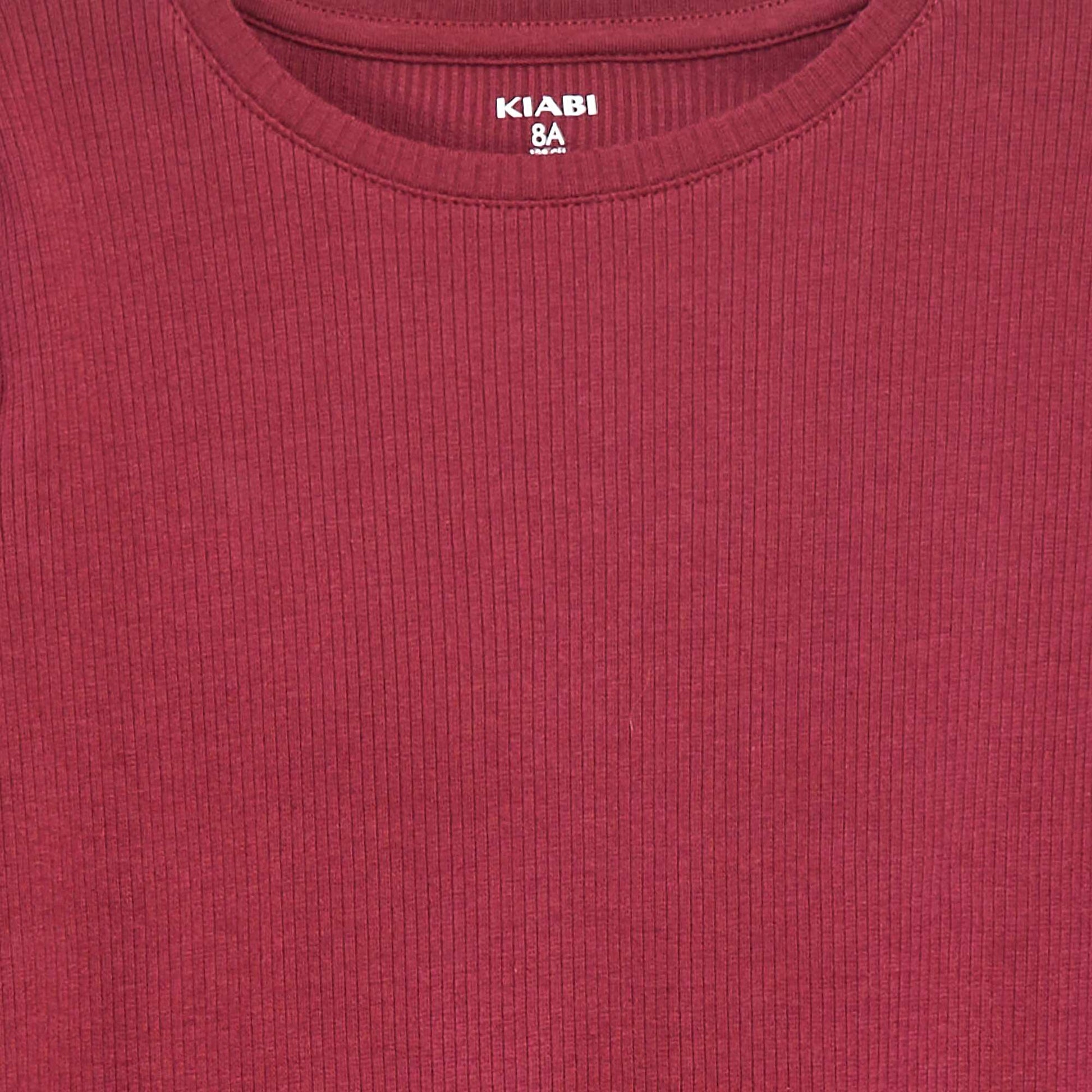 Tee-shirt en maille côtelée BORDEAUX