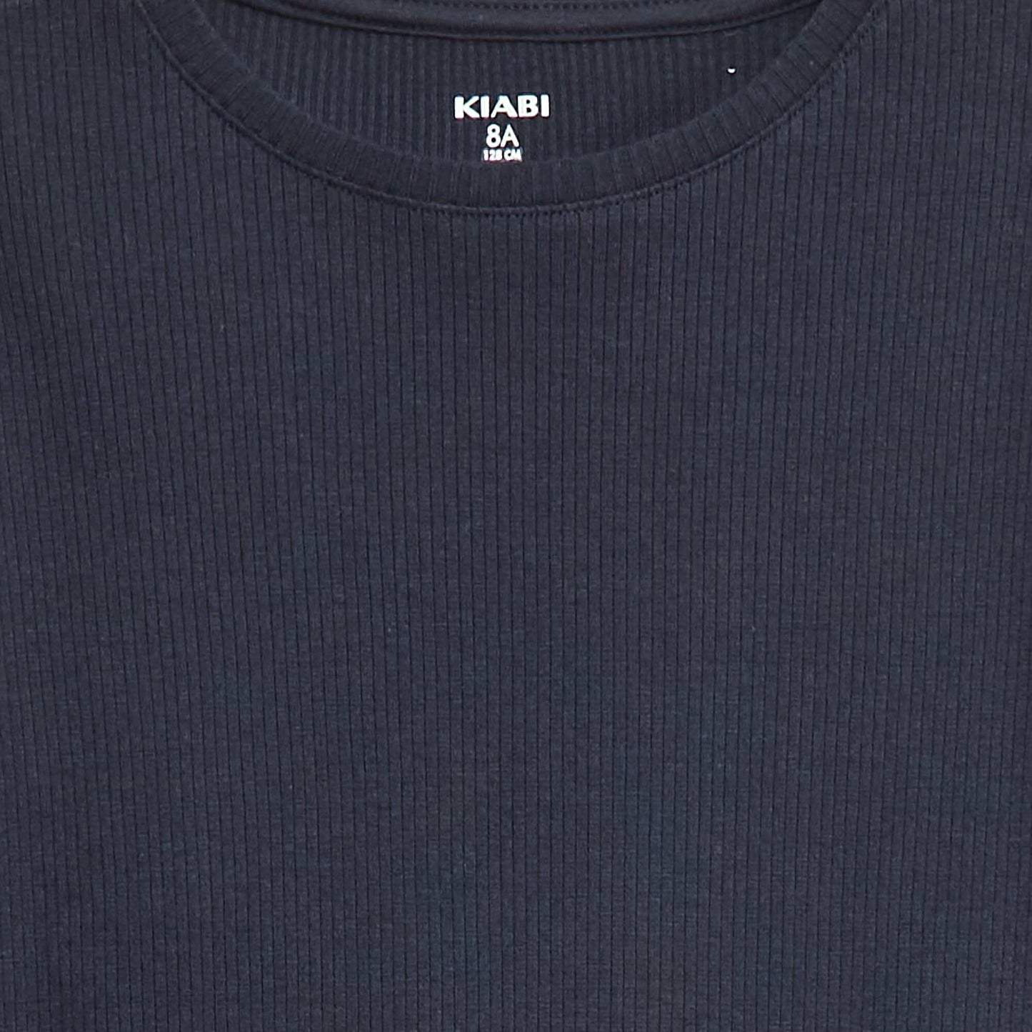 Tee-shirt en maille côtelée BLEU
