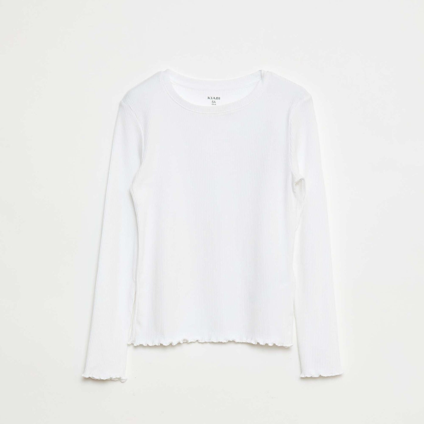 Tee-shirt en maille côtelée BLANC
