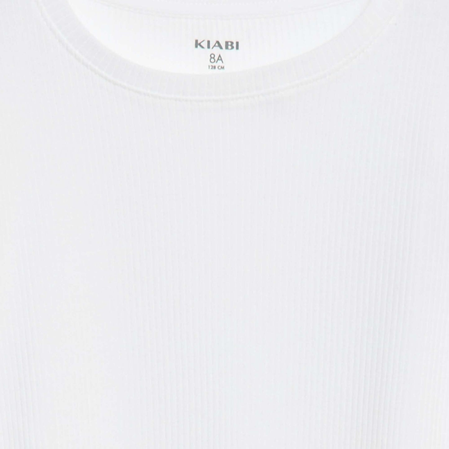 Tee-shirt en maille côtelée BLANC