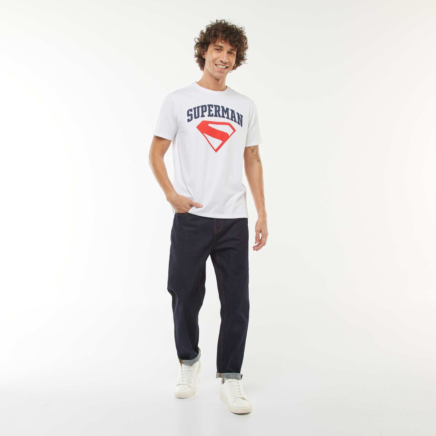 T-shirt 'Superman' 'DC Comics'  manches courtes BLANC