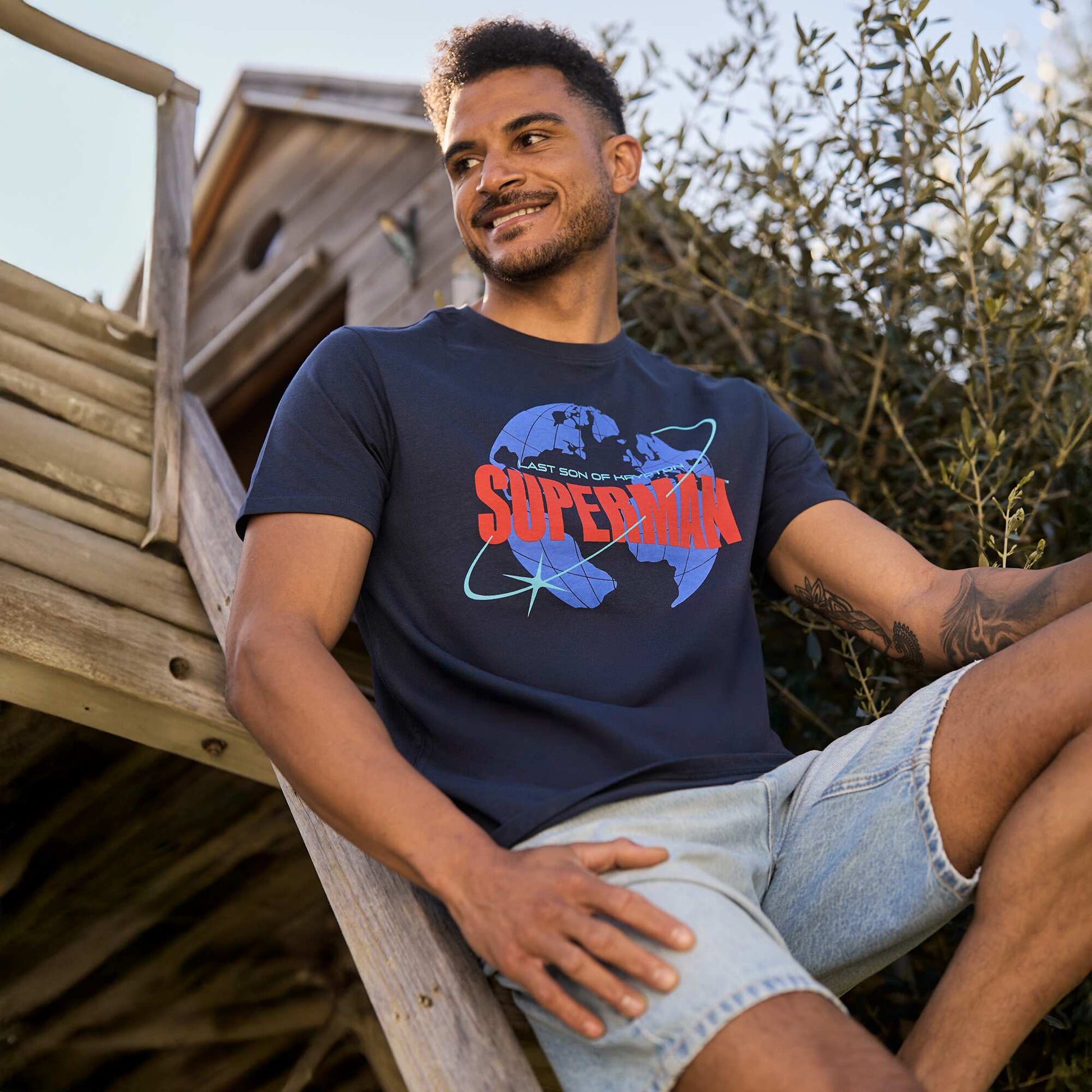 T-shirt 'Superman' 'DC Comics'  manches courtes BLEU MARINE