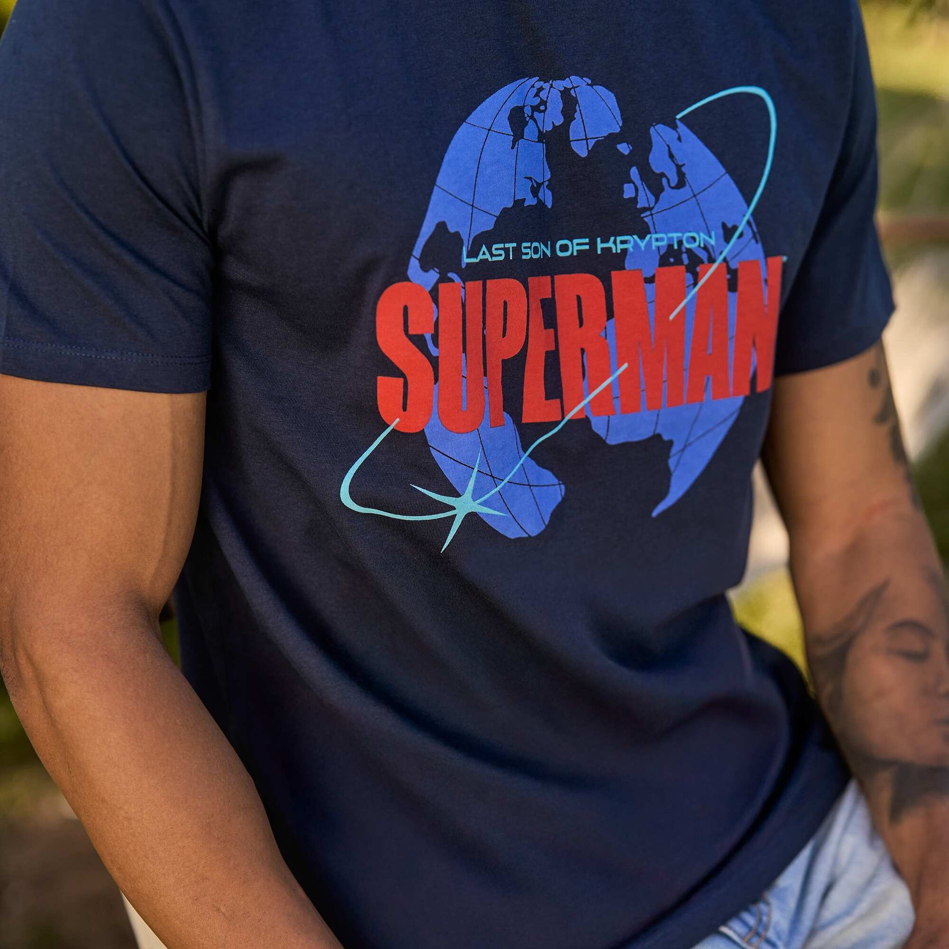 T-shirt 'Superman' 'DC Comics'  manches courtes BLEU MARINE