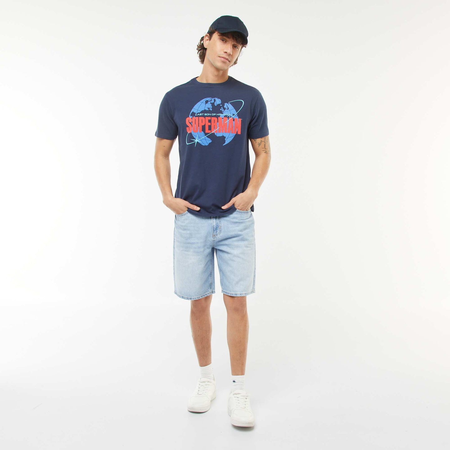 T-shirt 'Superman' 'DC Comics'  manches courtes BLEU MARINE
