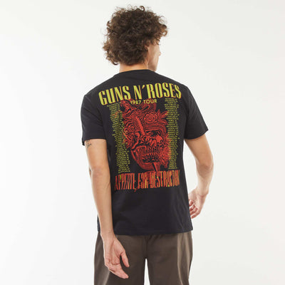 T-shirt imprimé 'Guns'N'Roses' manches courtes NOIR