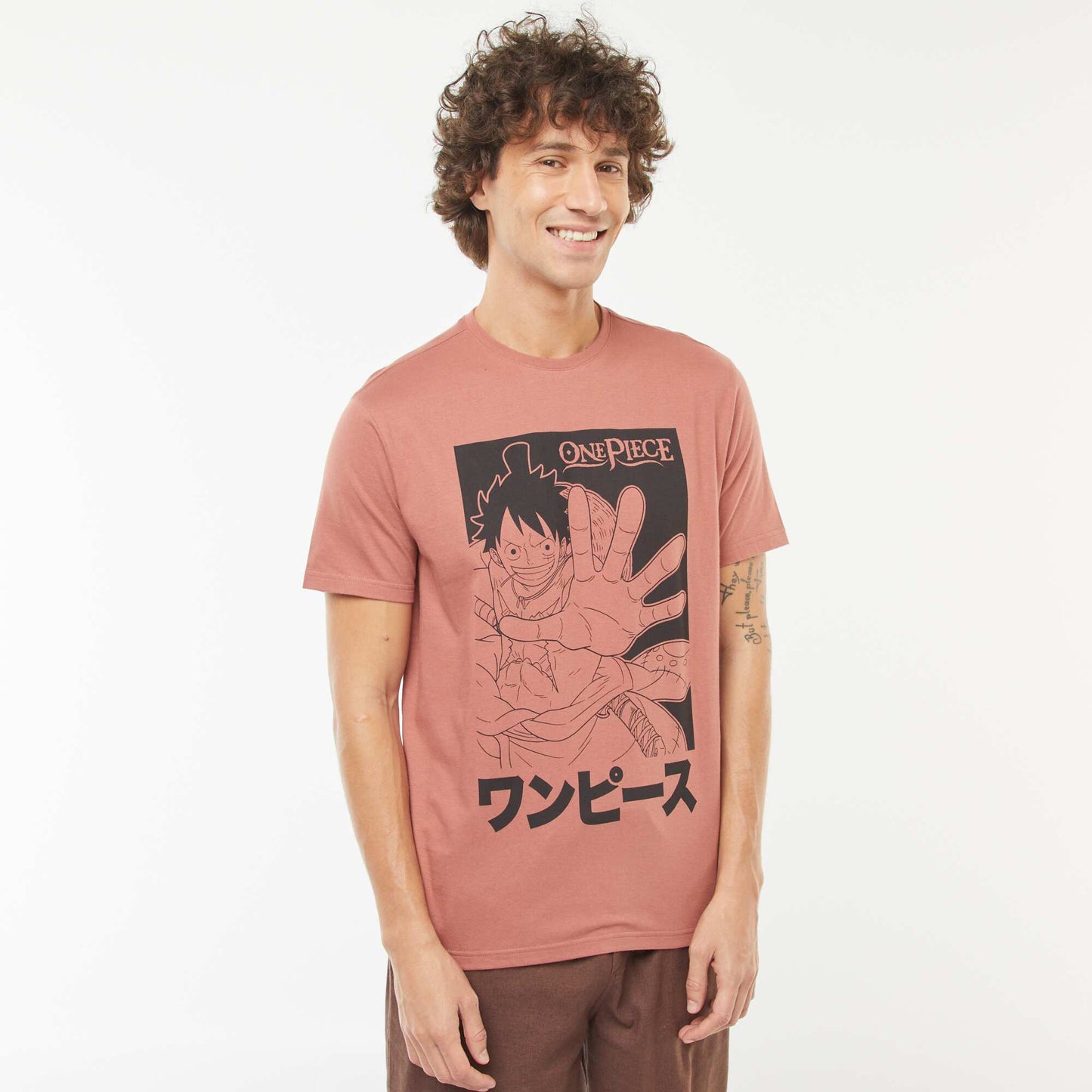 T-shirt 'One Piece' manches courtes BOIS DE ROSE