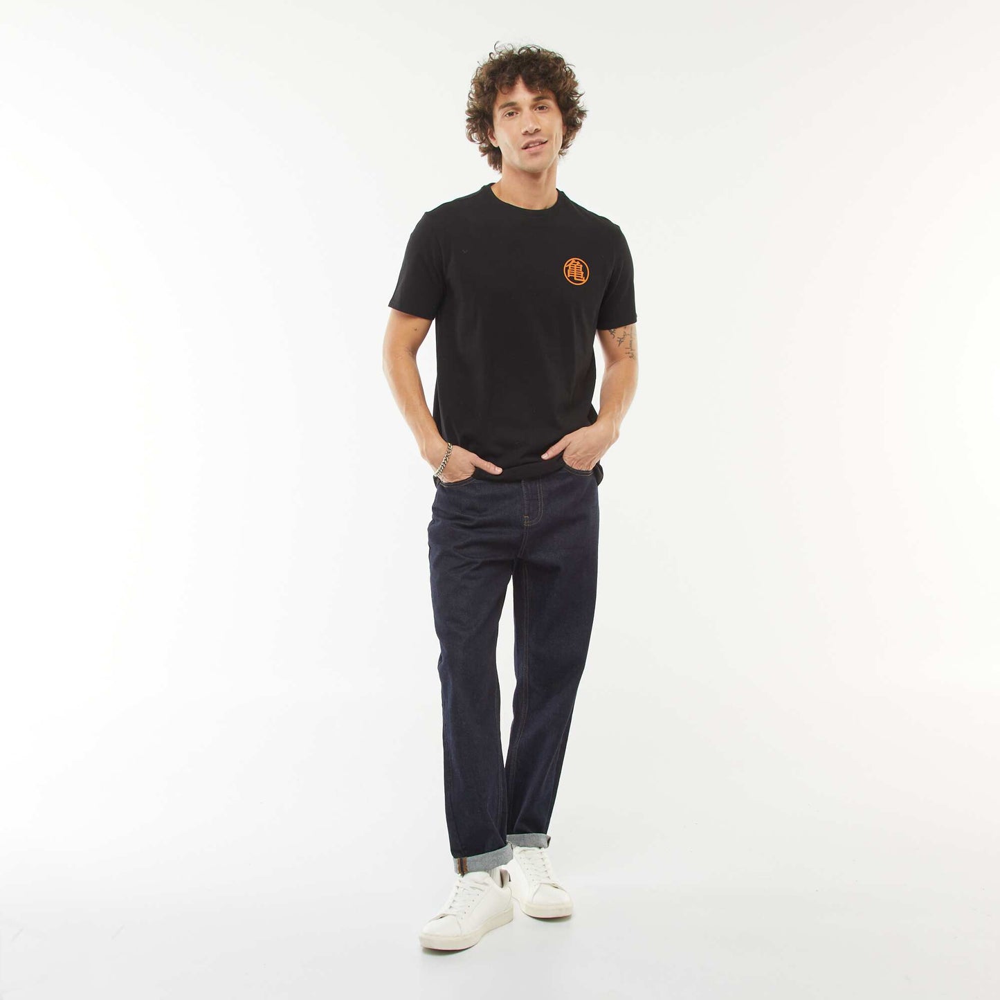 T-shirt 'Goku' 'Dragon Ball Z' manches courtes NOIR