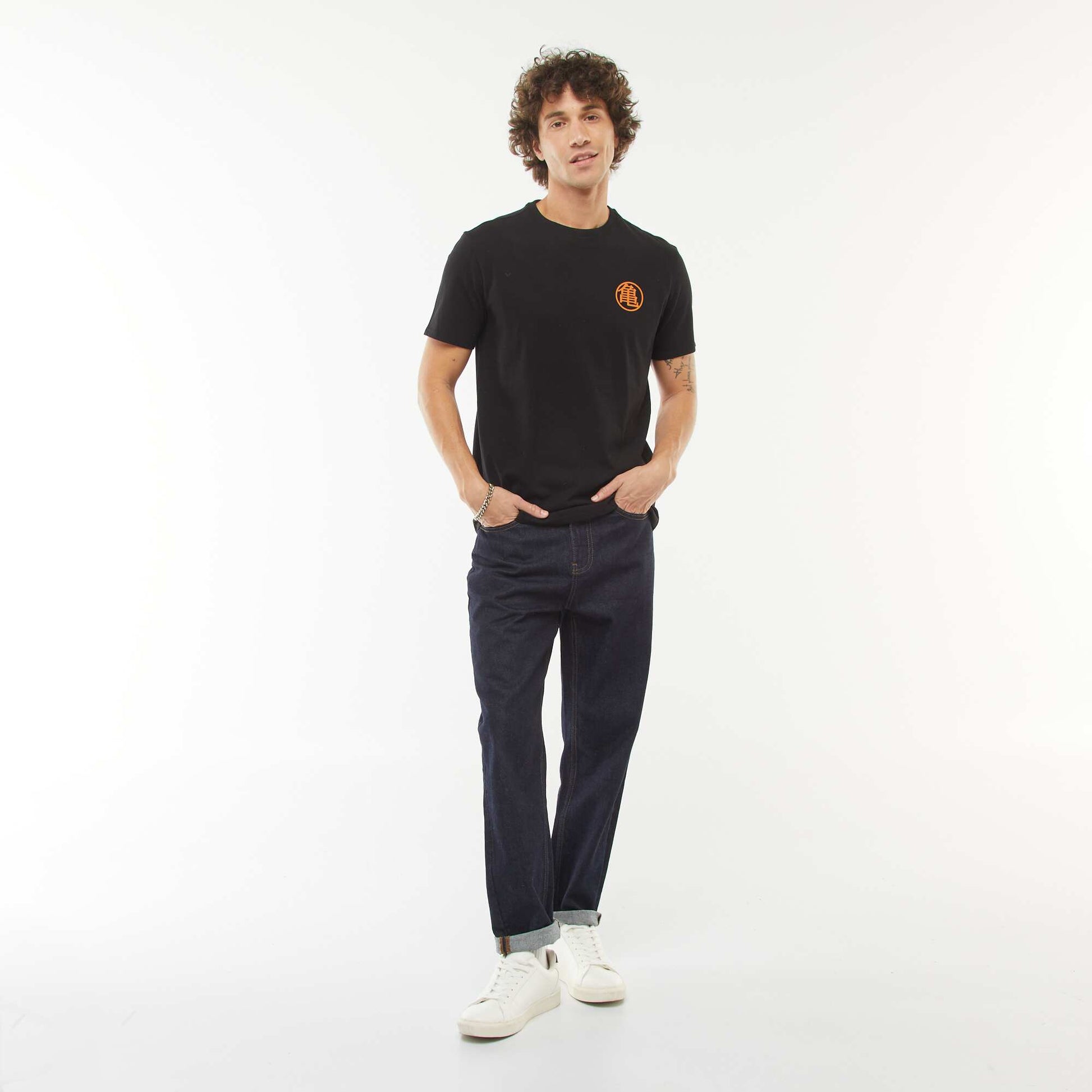 T-shirt 'Goku' 'Dragon Ball Z' manches courtes NOIR
