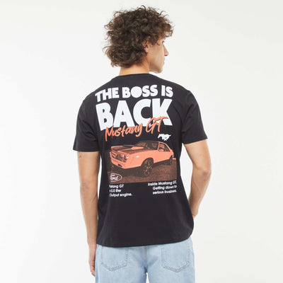 T-shirt 'Ford Mustang'  manches courtes NOIR