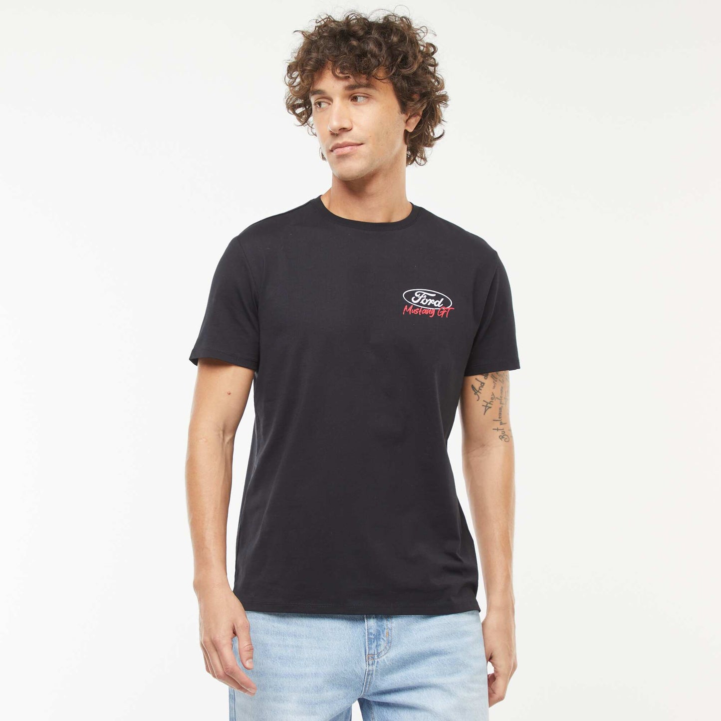 T-shirt 'Ford Mustang'  manches courtes NOIR