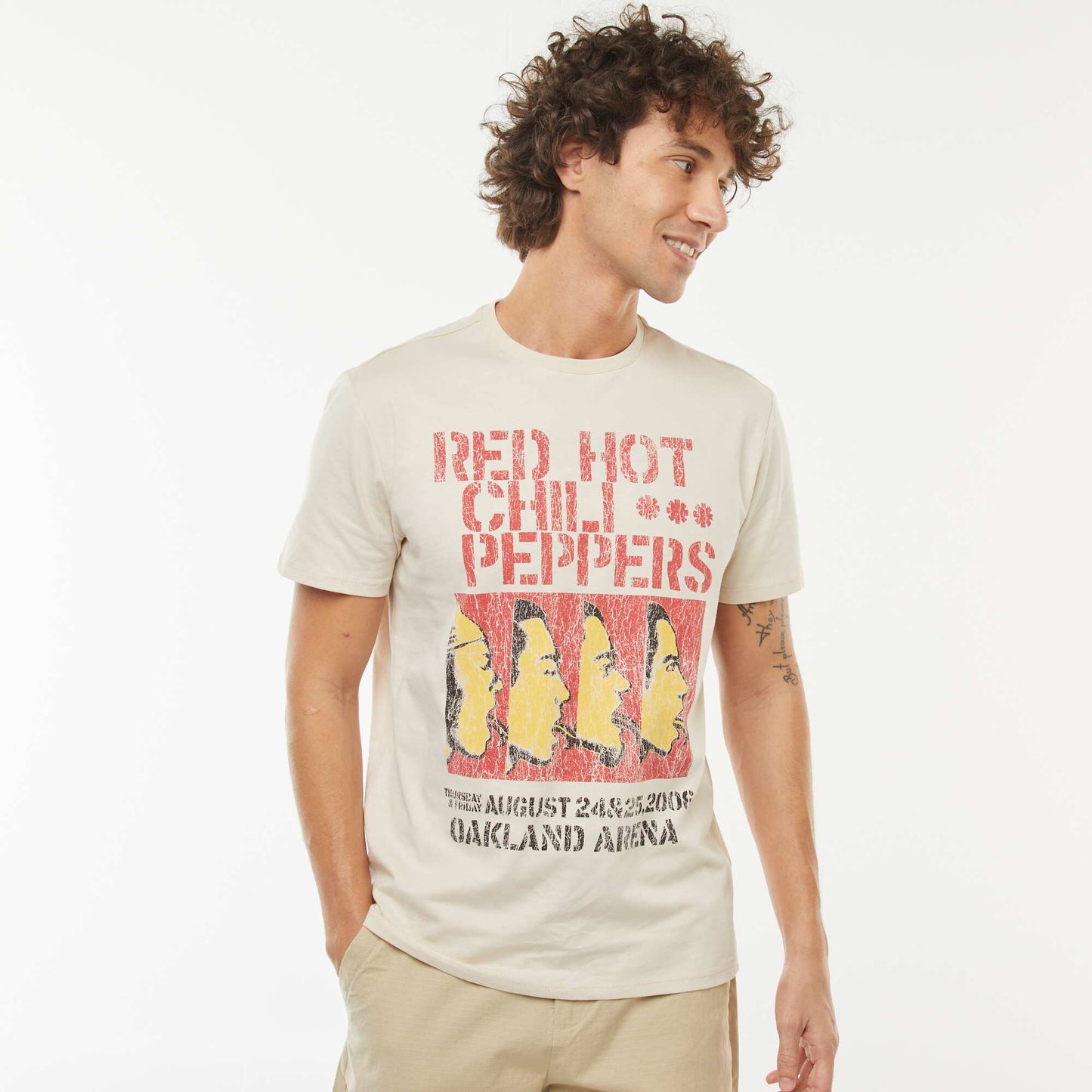 T-shirt 'Red Hot Chili Peppers' manches courtes GRIS