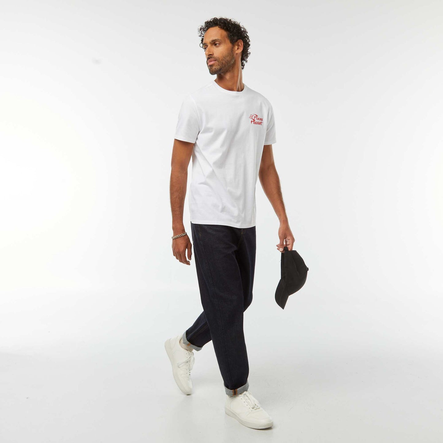 T-shirt 'Toy Story' 'Pizza Planet' manches courtes BLANC