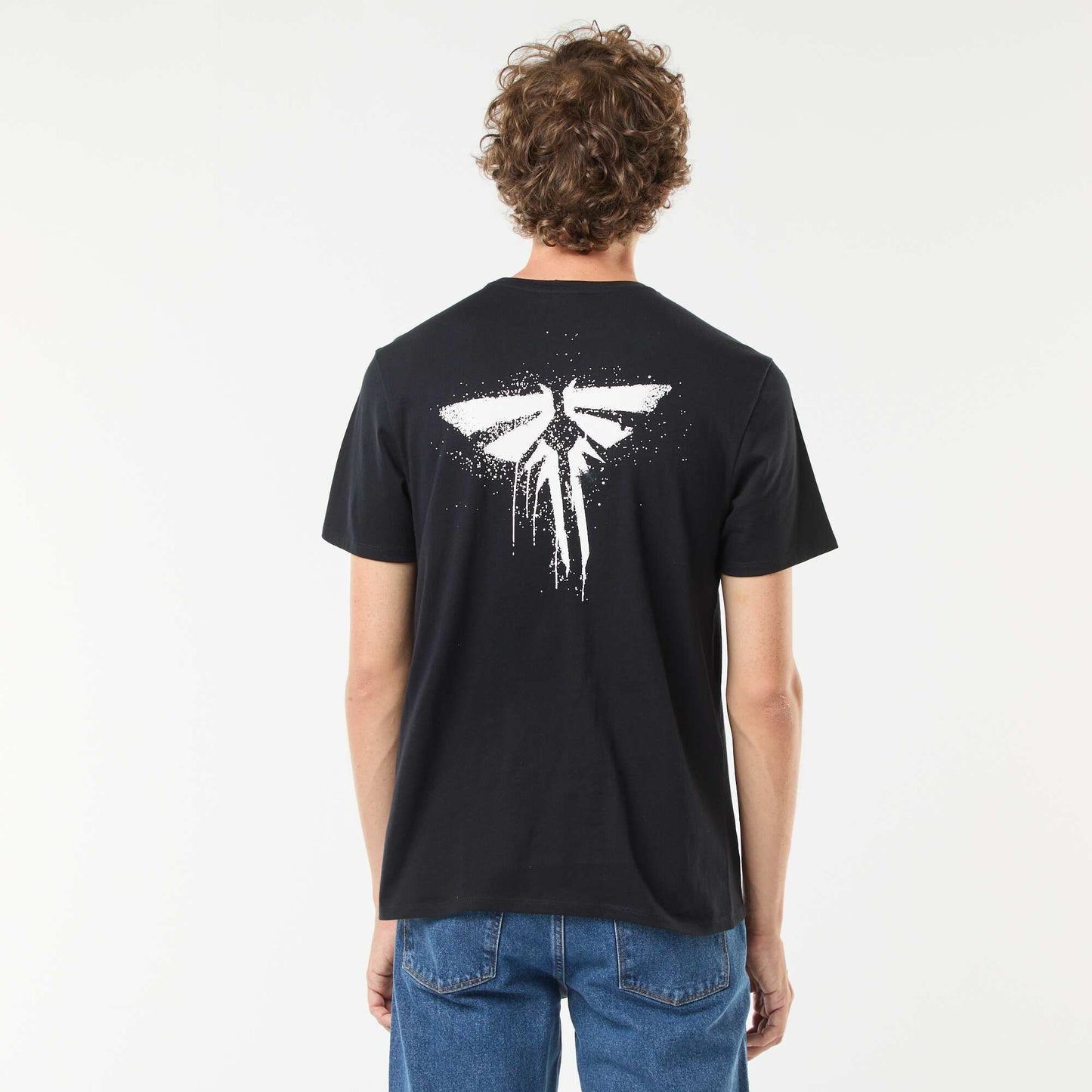 Tee-shirt 'The Last of Us' manches courtes imprimé recto/verso NOIR