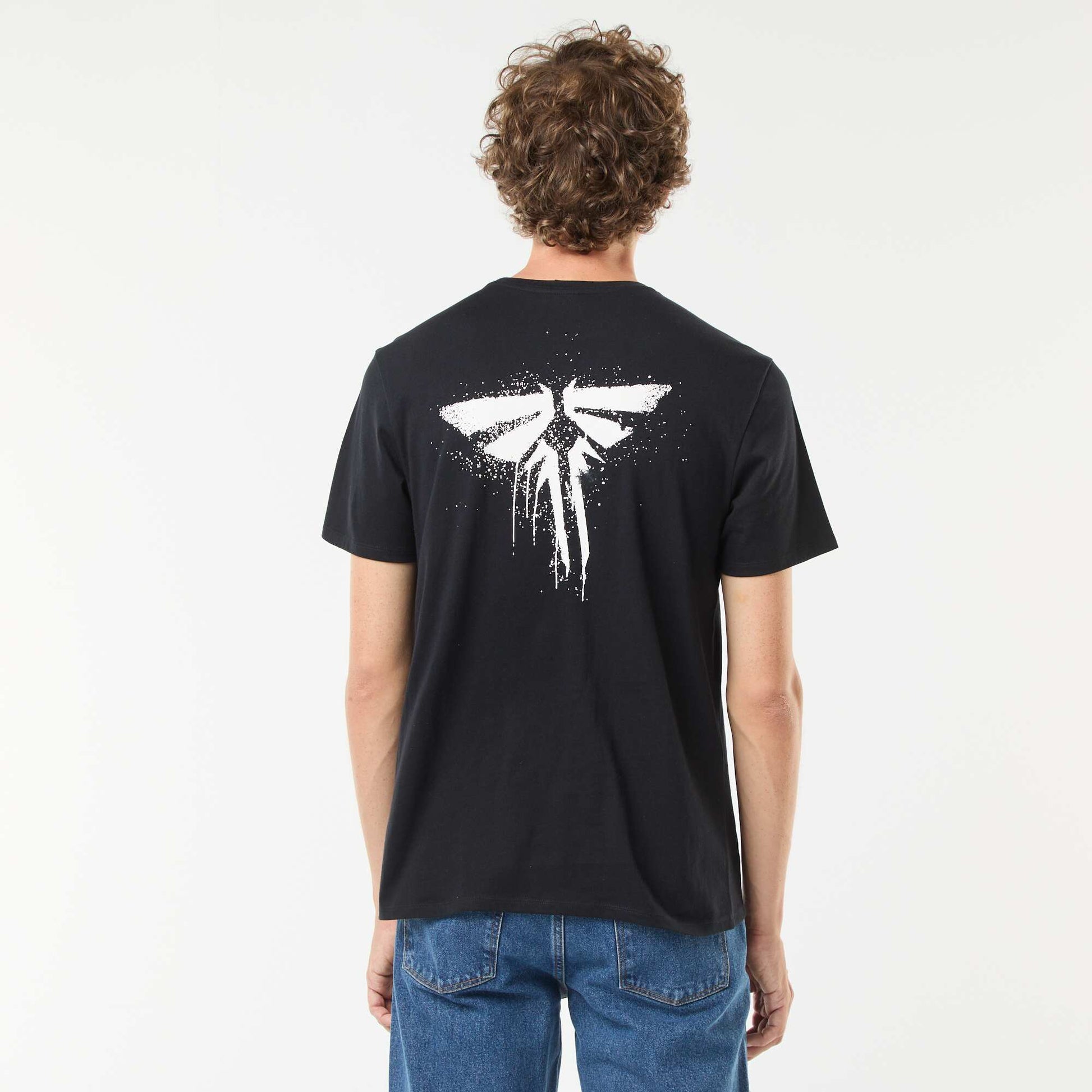 Tee-shirt 'The Last of Us' manches courtes imprimé recto/verso NOIR