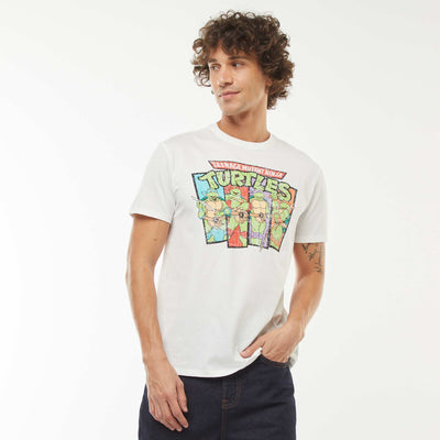 T-shirt 'tortues ninjas' manches courtes BLANC