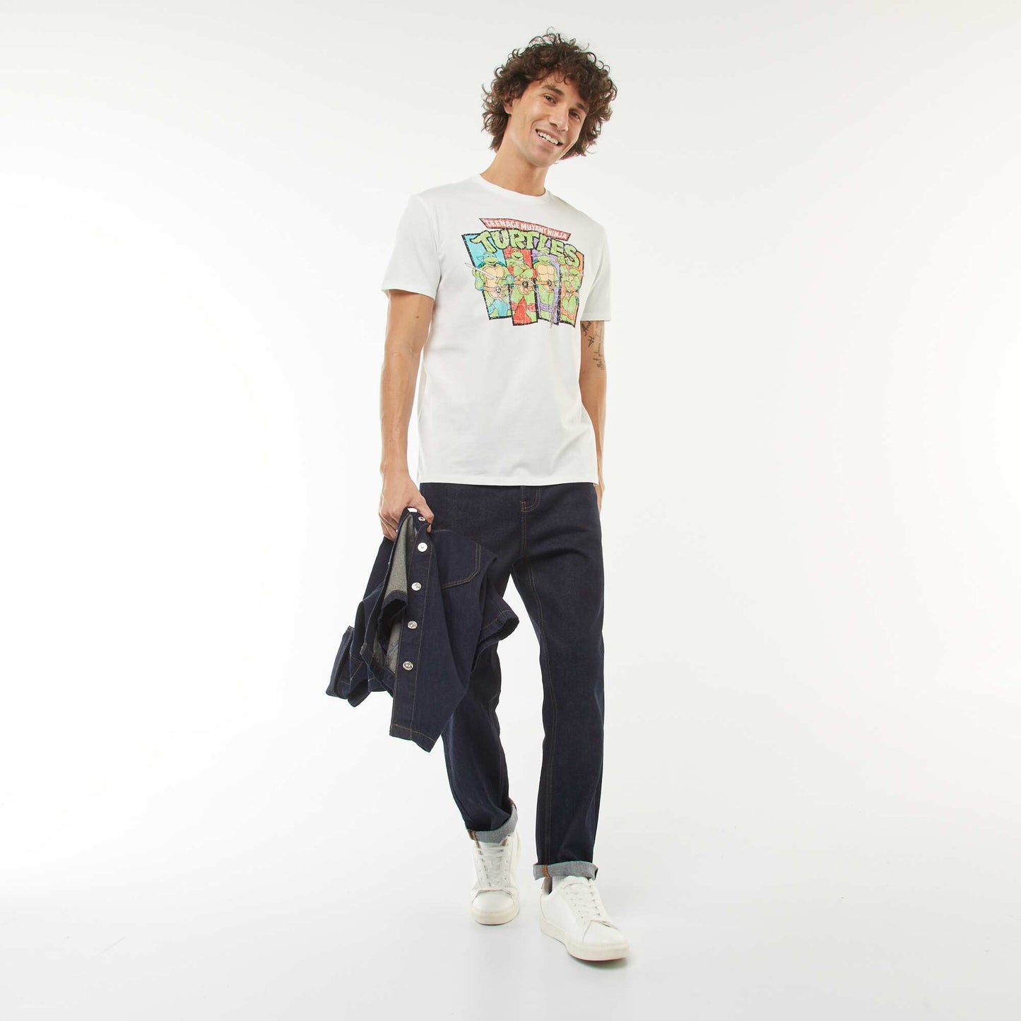 T-shirt 'tortues ninjas' manches courtes BLANC