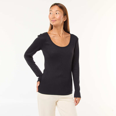 Tee-shirt manches longues thermorégulateur NOIR