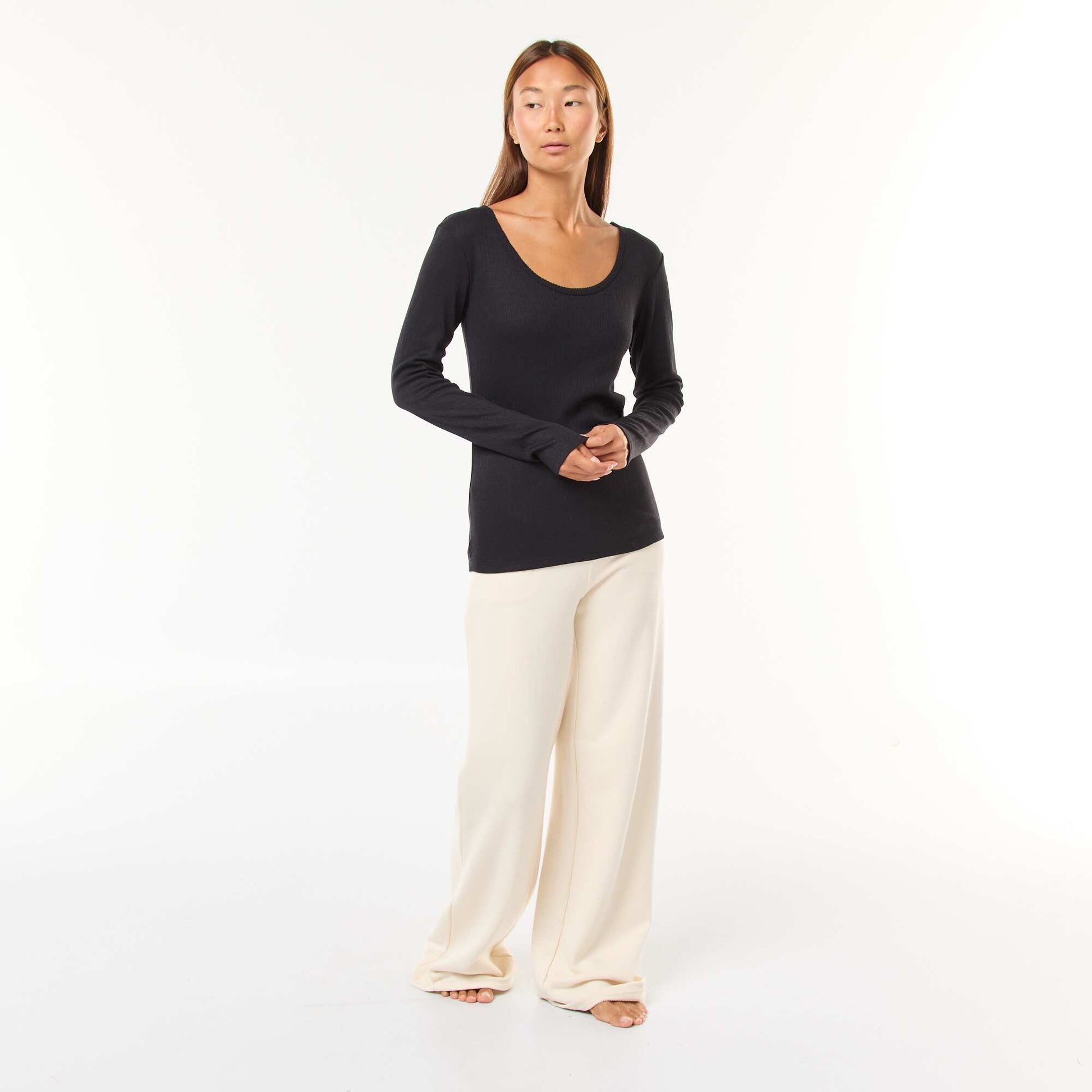 Tee-shirt manches longues thermorégulateur NOIR
