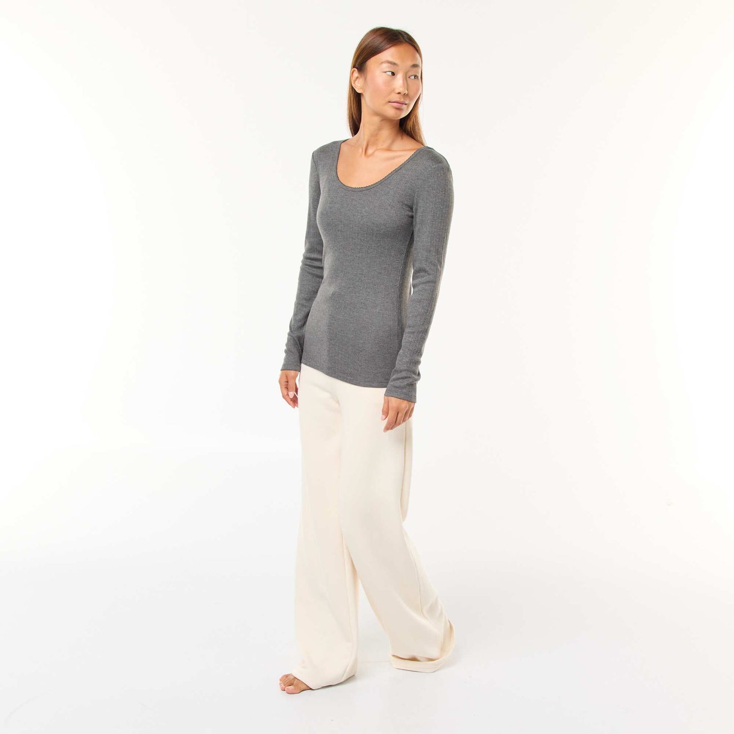Tee-shirt manches longues thermorégulateur GRIS