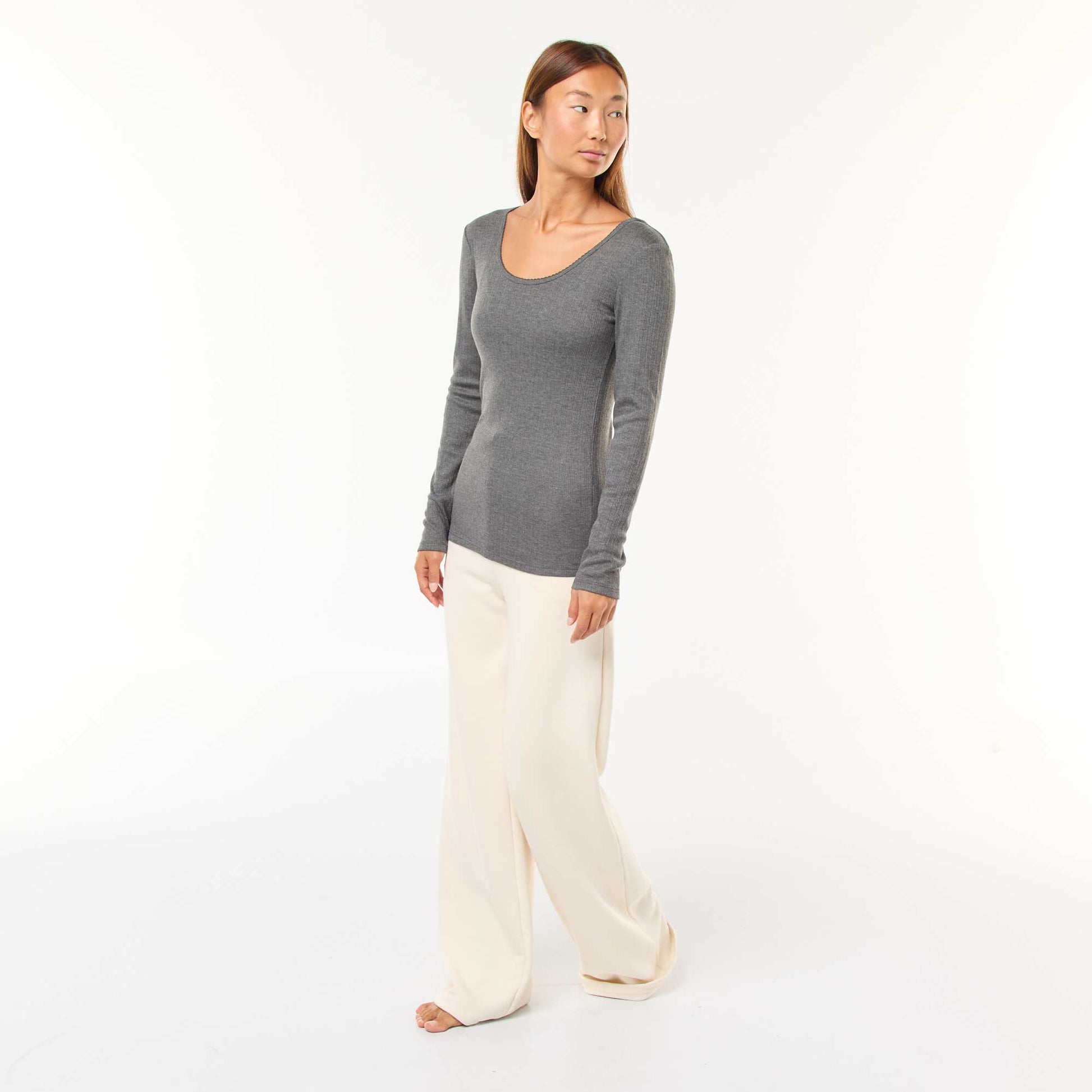 Tee-shirt manches longues thermorégulateur GRIS
