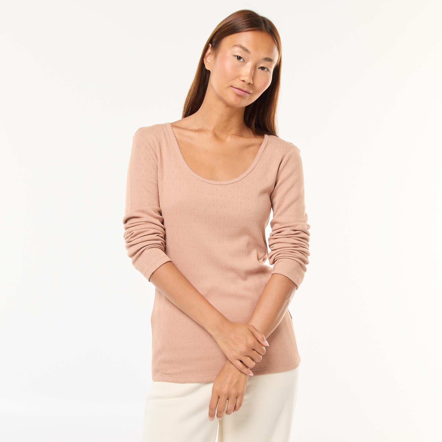 Tee-shirt manches longues thermorégulateur BEIGE