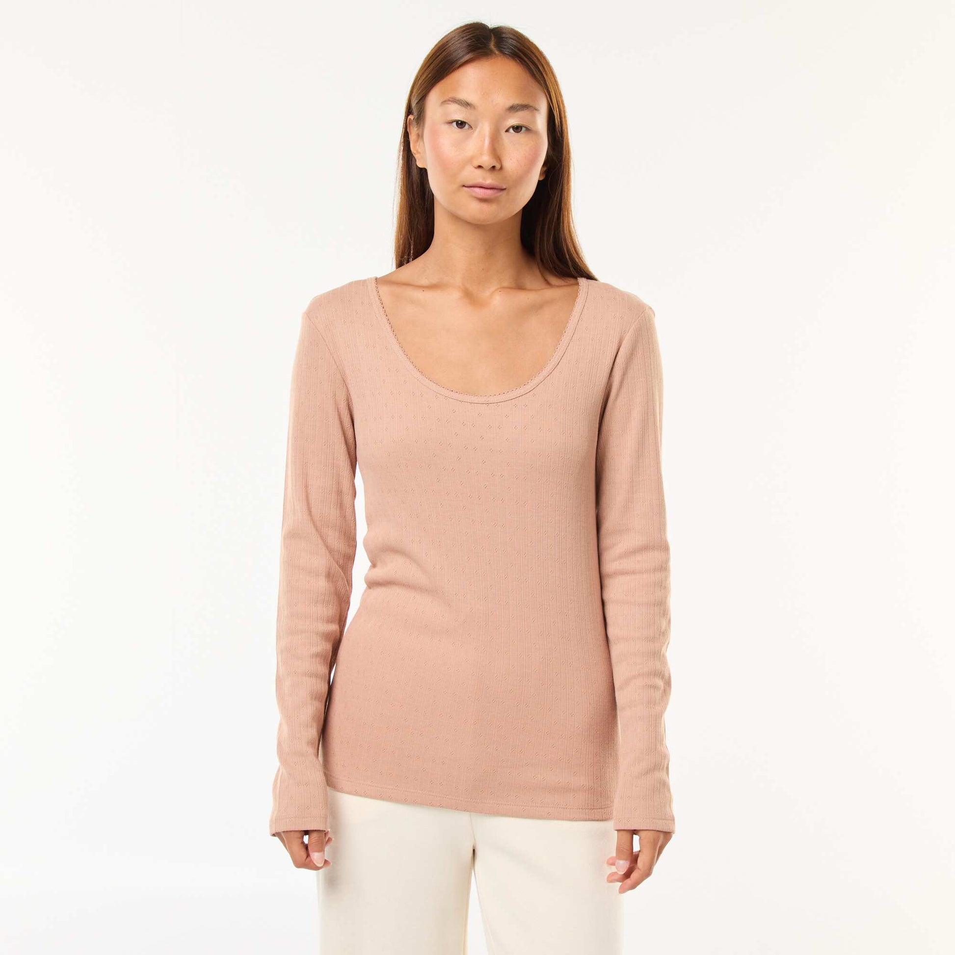 Tee-shirt manches longues thermorégulateur BEIGE
