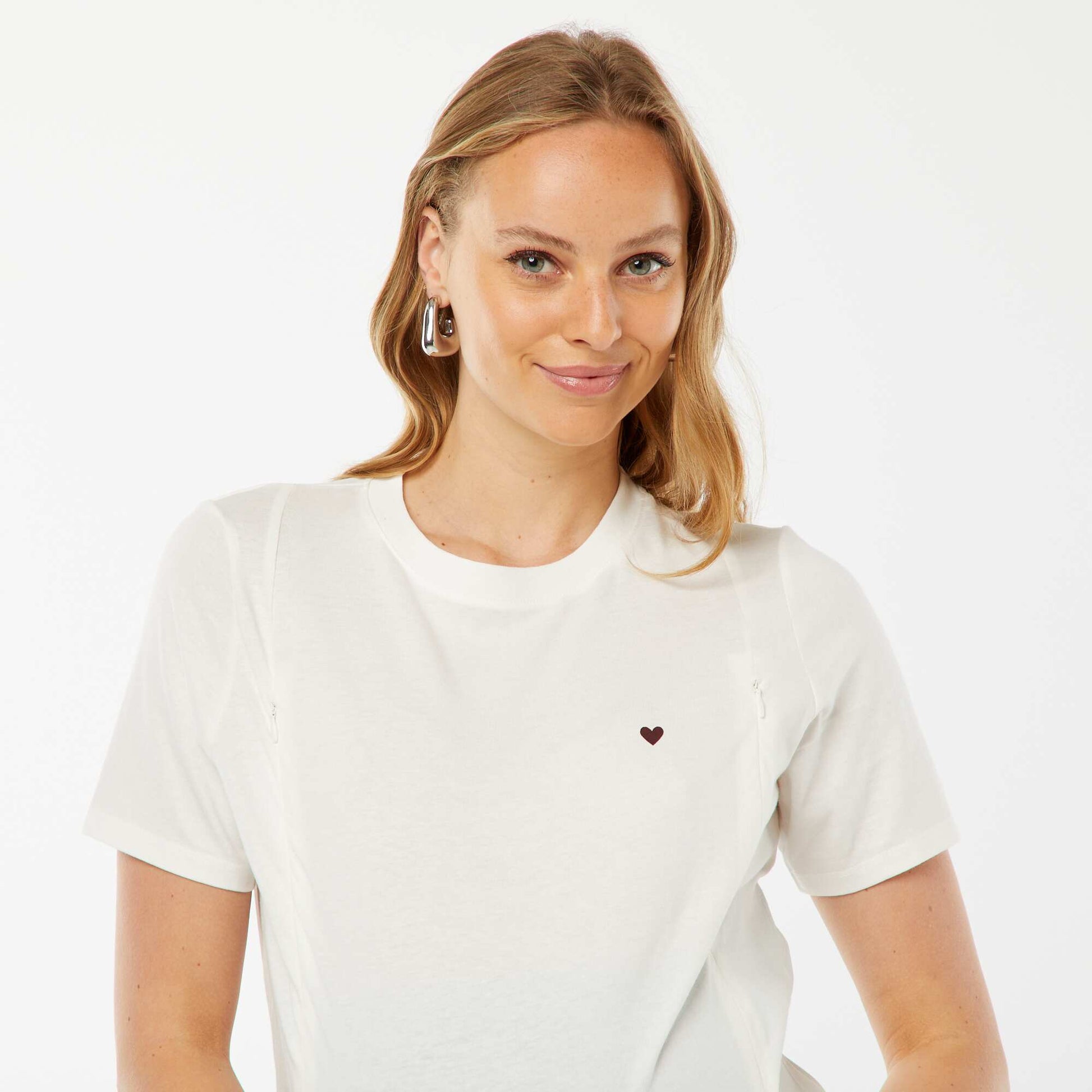 T-shirt d'allaitement BLANC