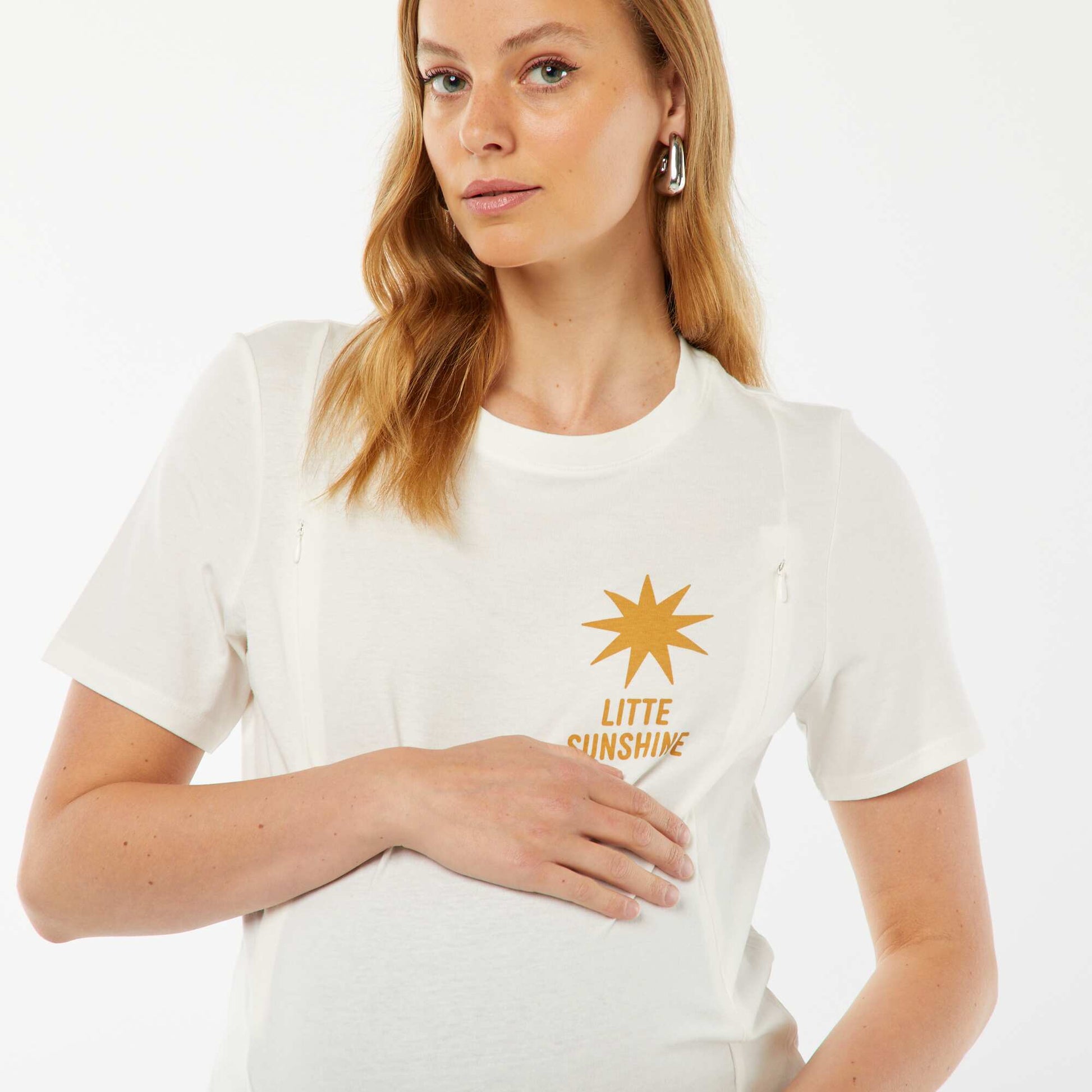 T-shirt d'allaitement BLANC