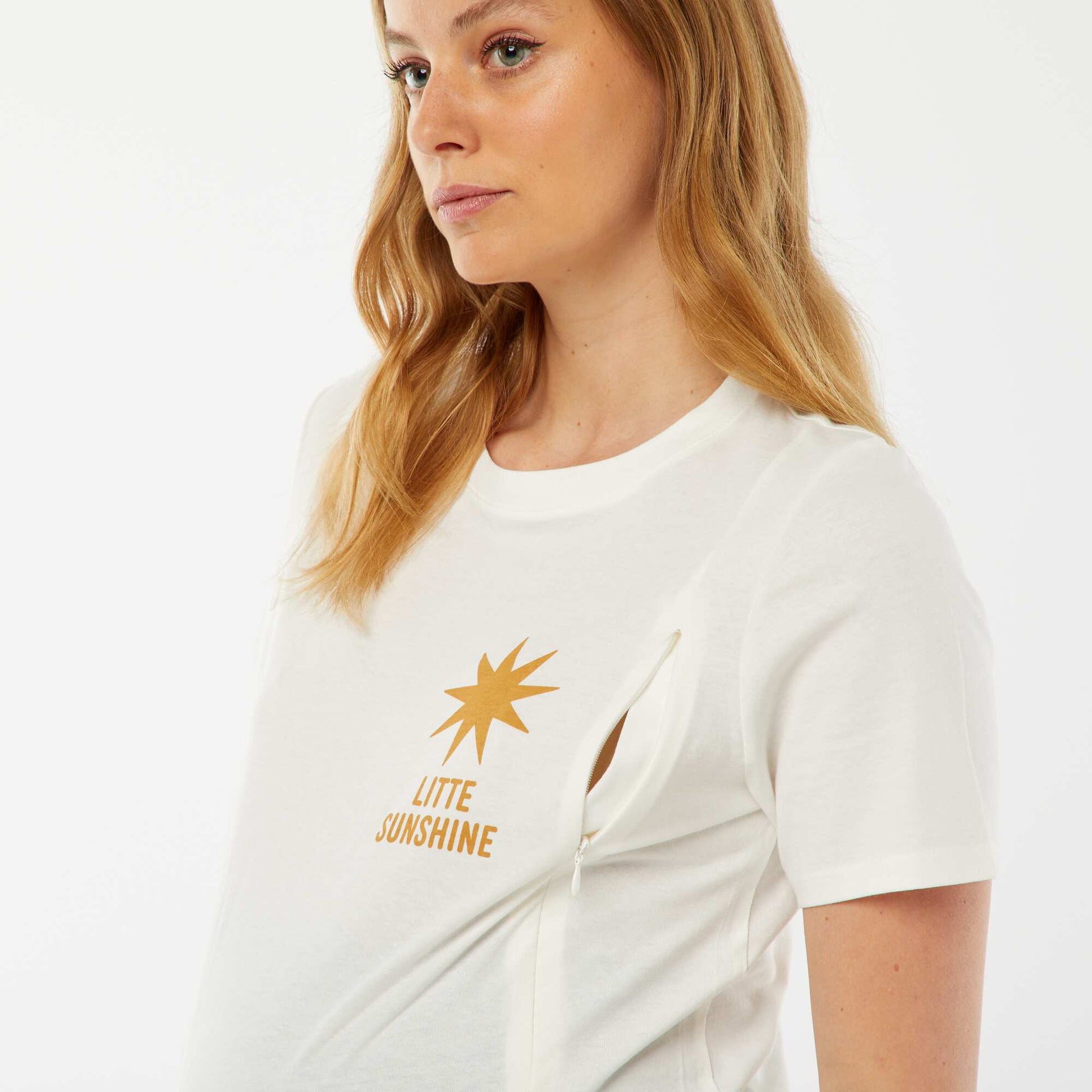 T-shirt d'allaitement BLANC