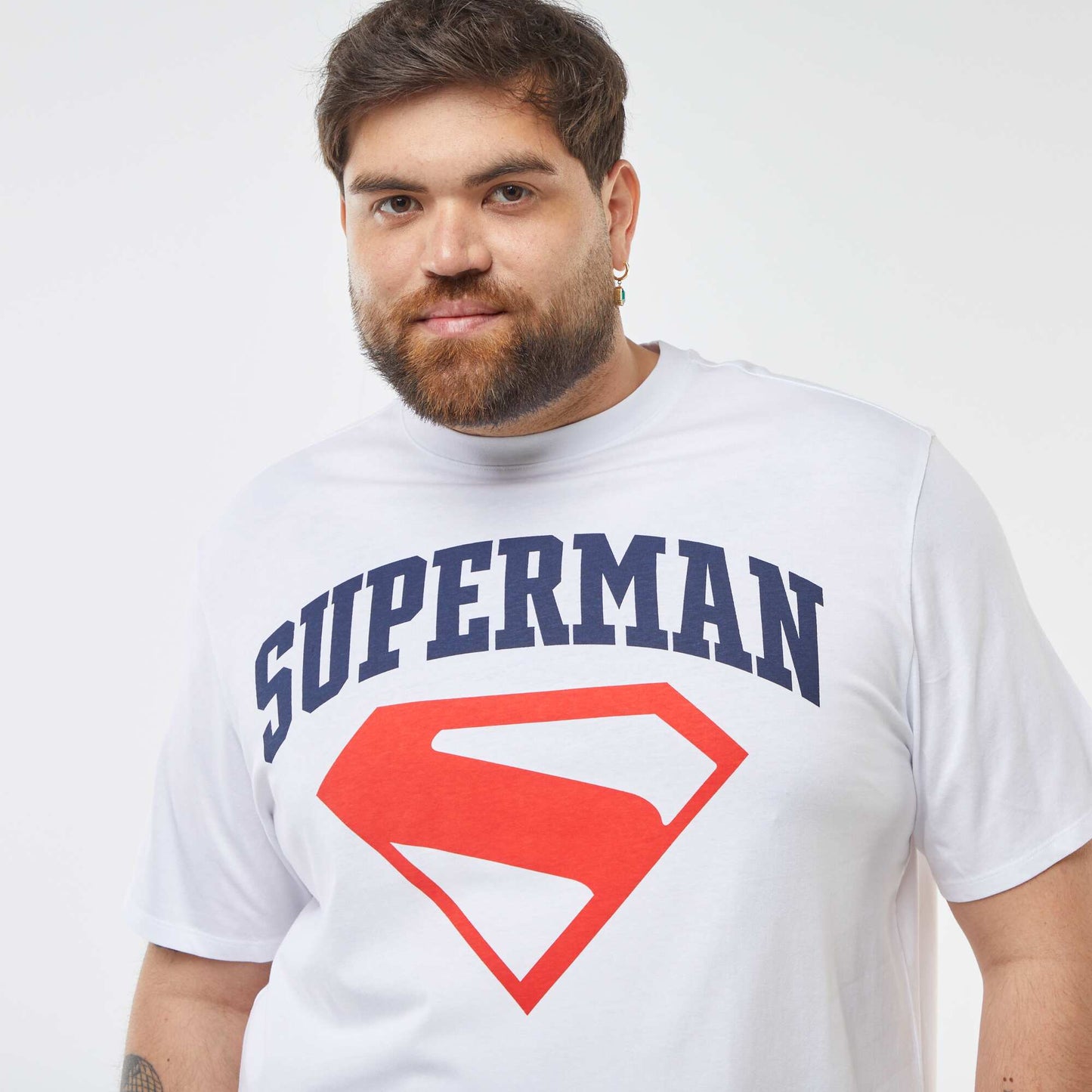 T-shirt 'Superman' 'DC Comics' manches courtes BLANC