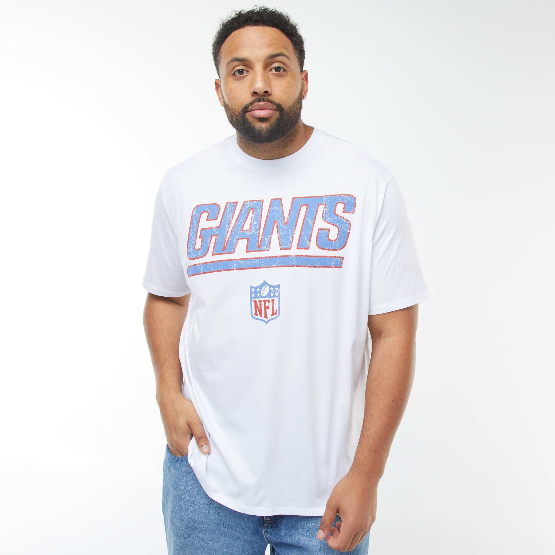 T-shirt en jersey NFL Giants manches courtes BLANC