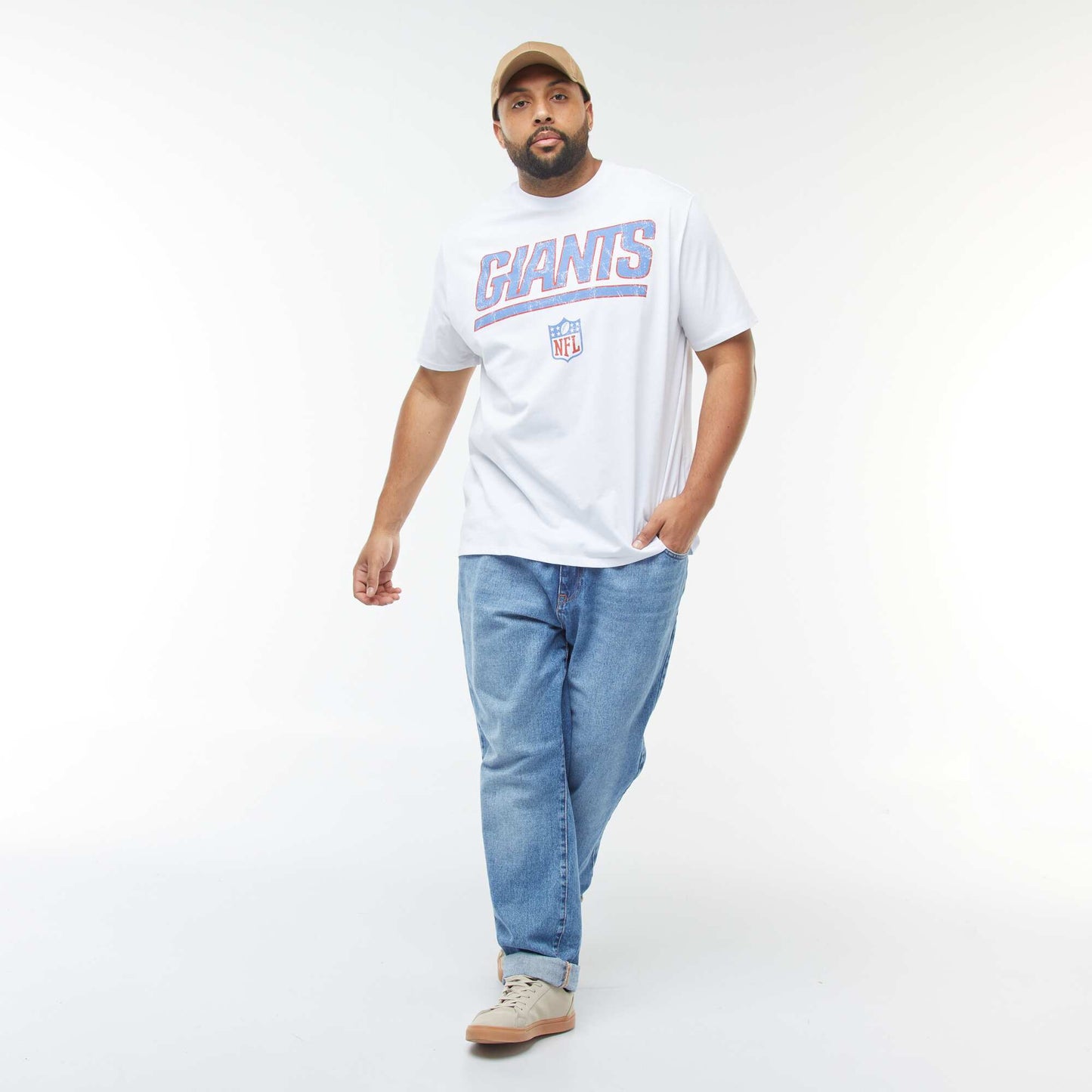 T-shirt en jersey NFL Giants manches courtes BLANC