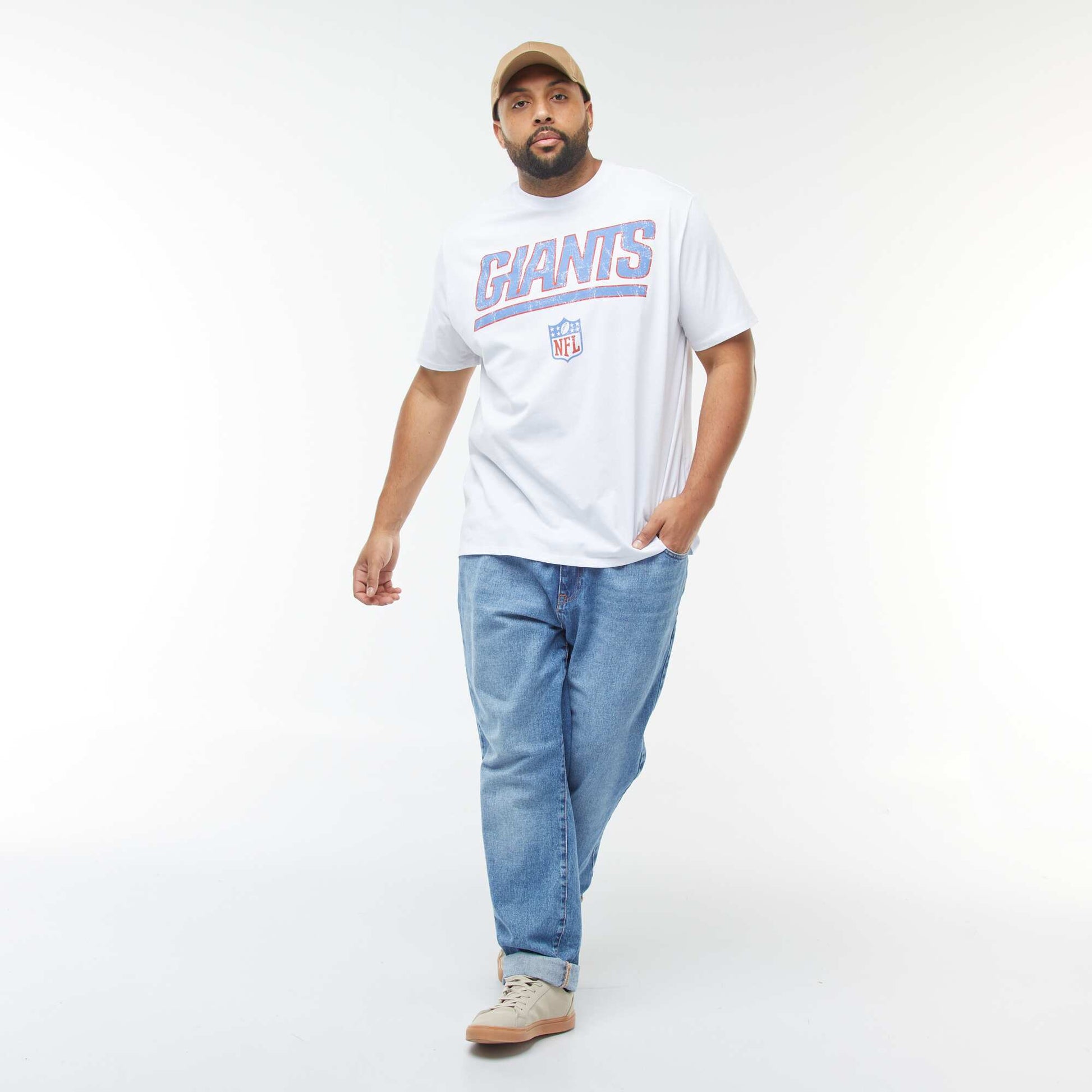 T-shirt en jersey NFL Giants manches courtes BLANC