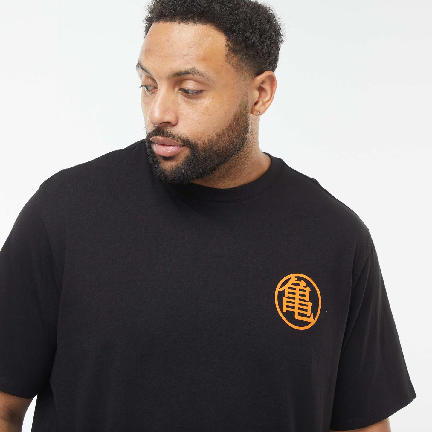 T-shirt 'Dragon Ball' manches courtes et imprimé recto/verso NOIR