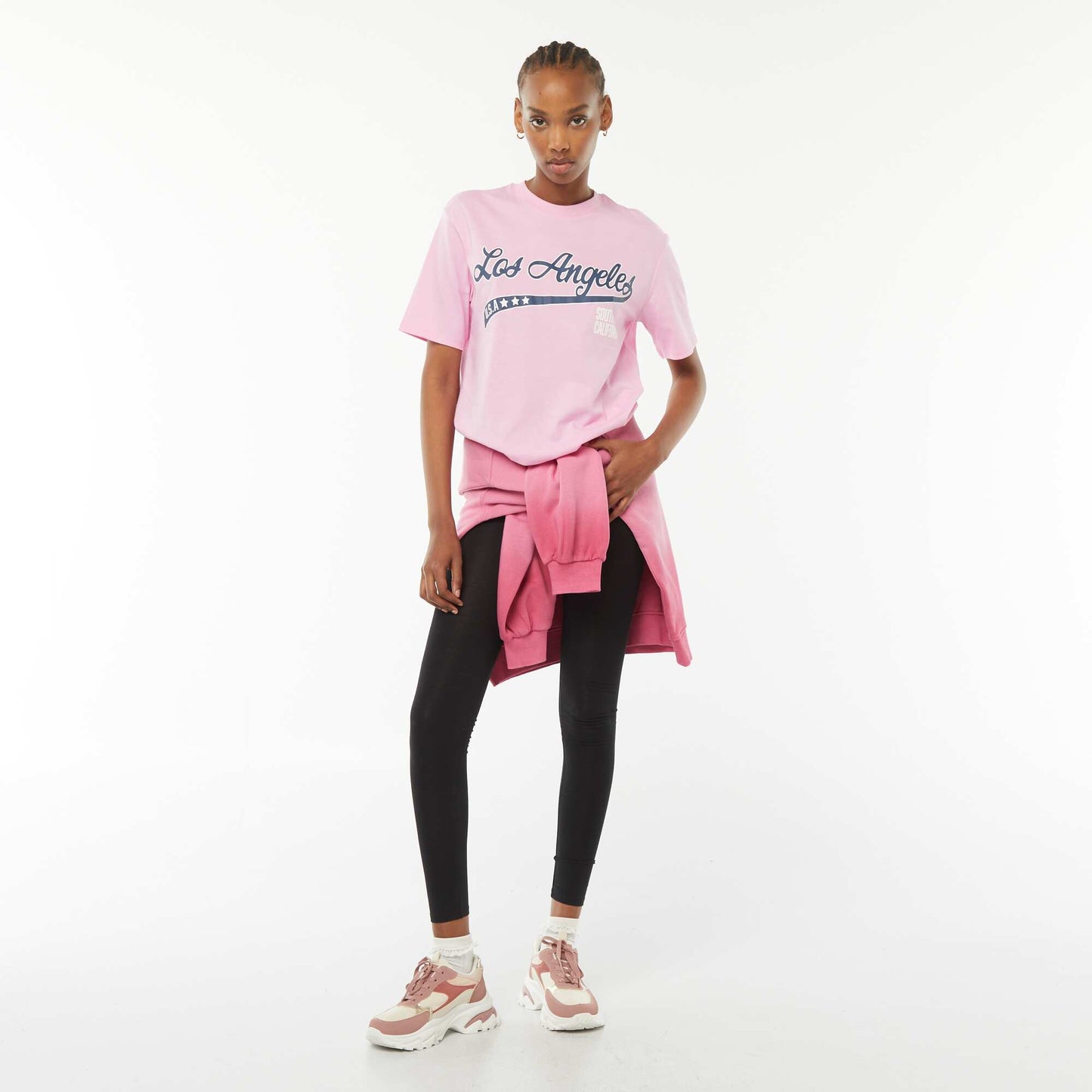 T-shirt manches courtes imprimé ROSE